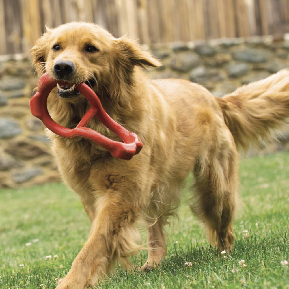 Hero ChewTime Natural Rubber Tug & Toss, Red Dog Toy