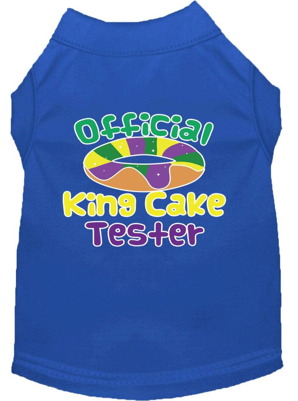 Mirage Pet Product King Cake Taster Screen Print Mardi Gras Dog Shirt Brown Lg