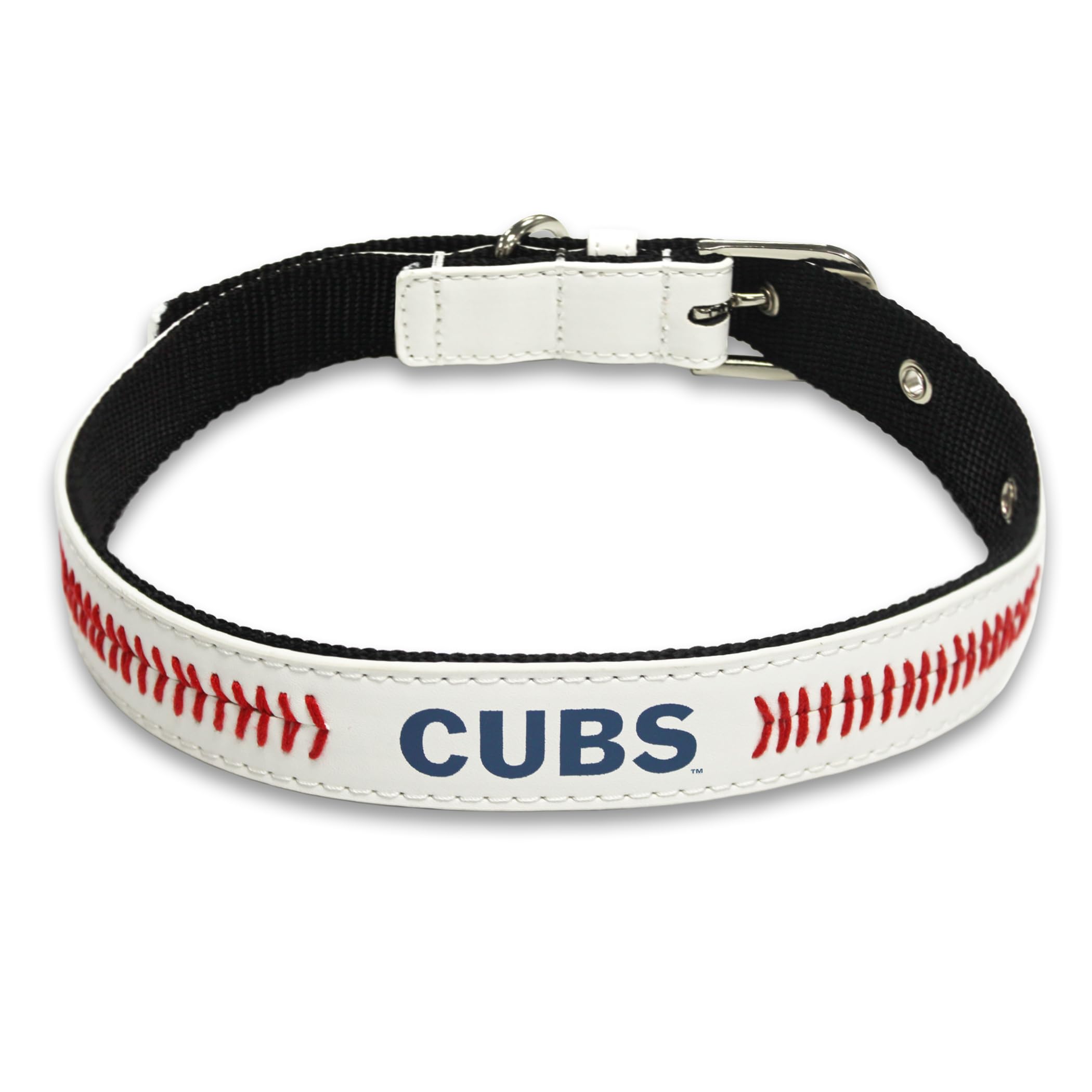 Mlb Dog Collar Chicago Cubs New Signature Pro Pvc-Leather Premium Pet Collars Extra Tough & Durable! Super Stylish! Size: Medium