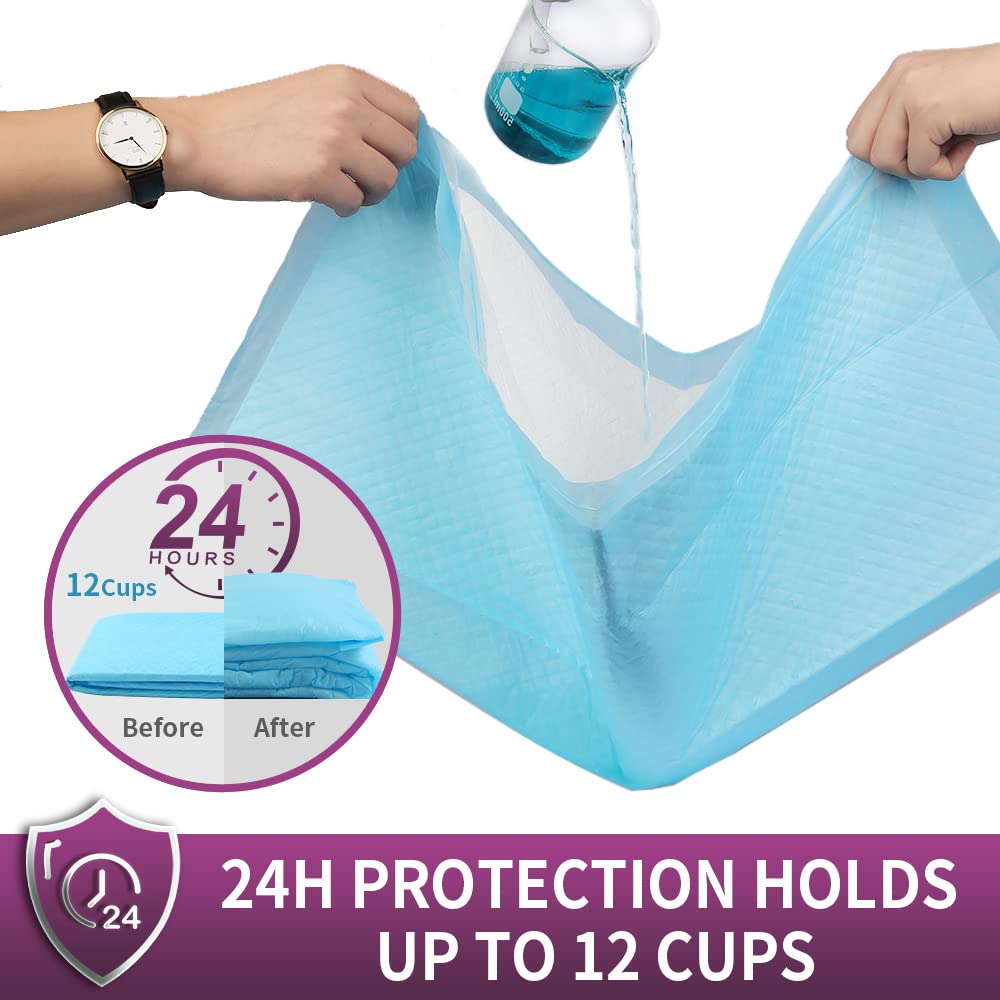 IMMCUTE Extra Large Dog Pee Pads - 30"x36", Super Absorbent & Leak-Proof, 30 Ct, Blue, Ideal for Puppies, Dogs, Cats & Rabbits
