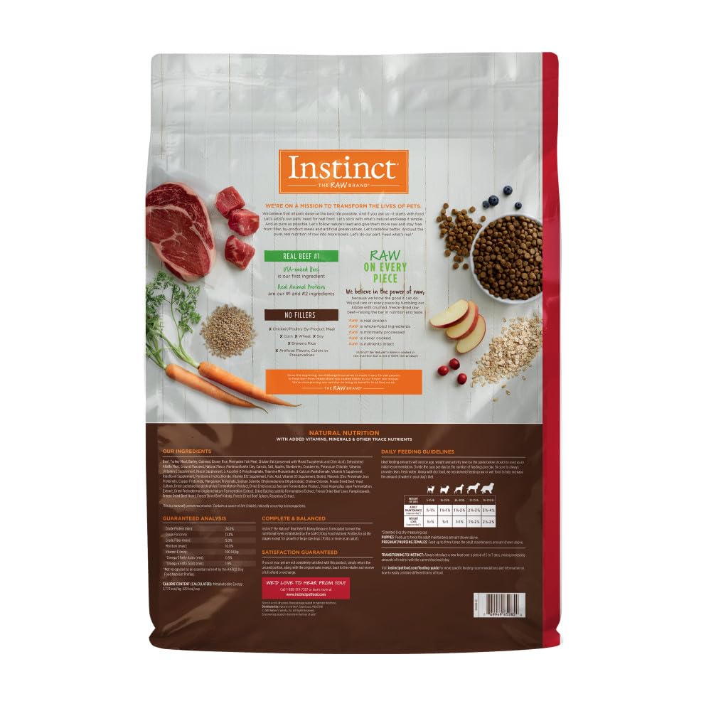 Be Natural Beef & Barley Dry Dog Food, 25 lb. Bag