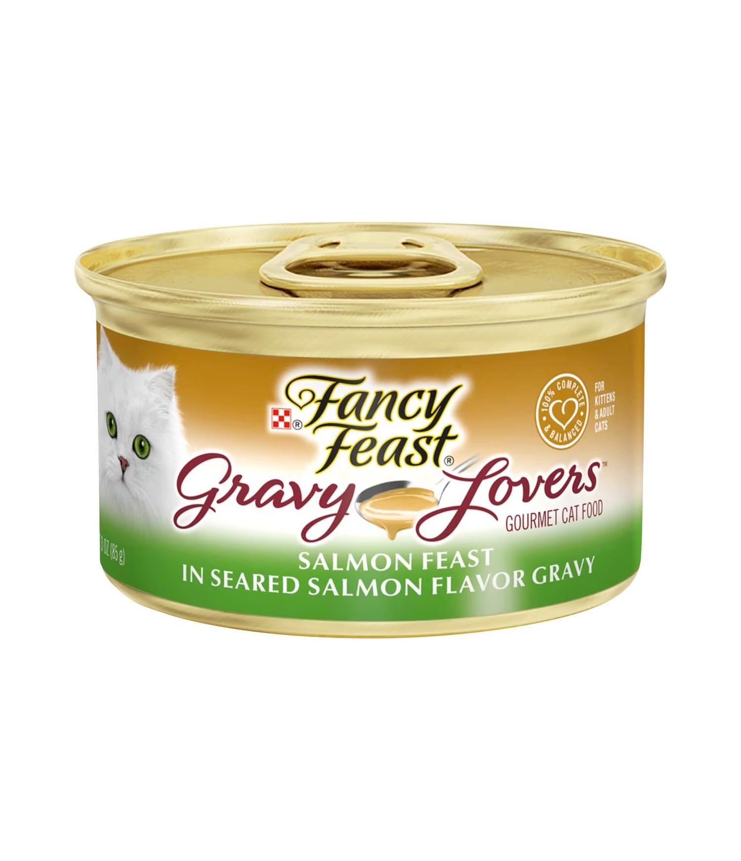 SPEEDY FRESH Fancy Feast Gourmet Wet Cat Food Gravy Lovers Salmon Feast, 12 cans Bundle