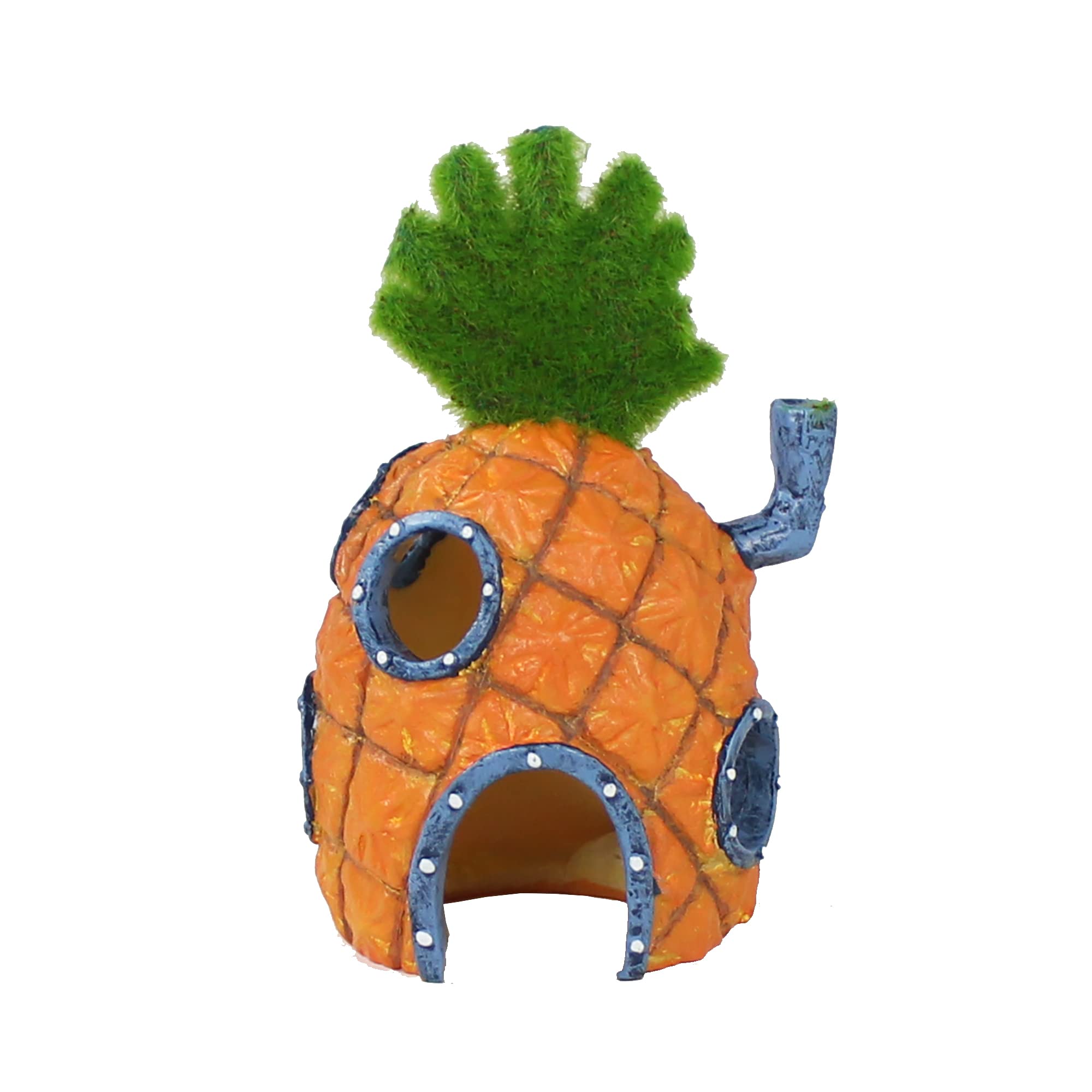 Penn-Plax Spongebob Squarepants Aqua-Flora Living Aquarium Decoration With Embedded Glosso Plant Seeds – Spongebob’S Pineapple House