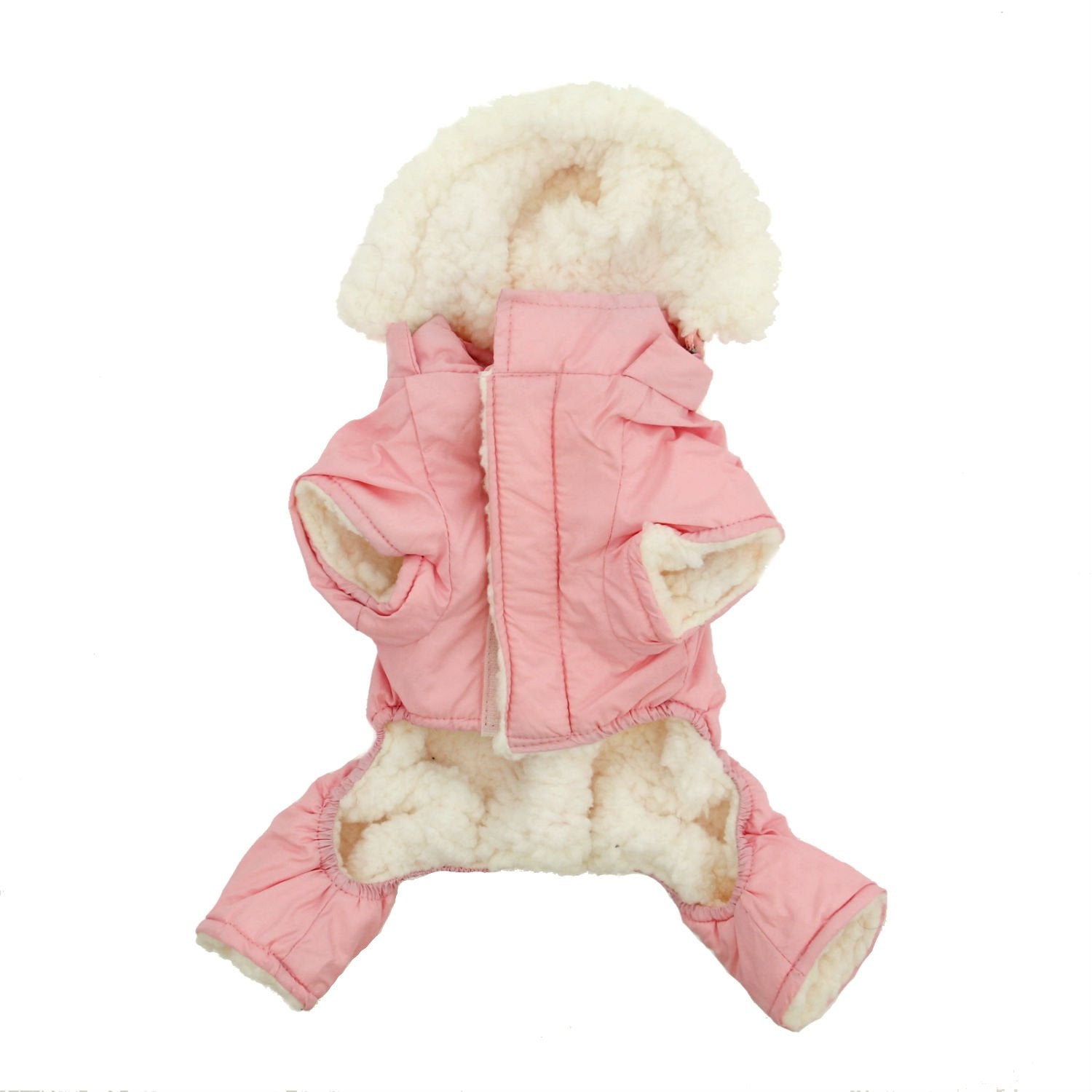 Dog Coat - 'Ruffin' It' Snowsuit - Pink - Small (S)