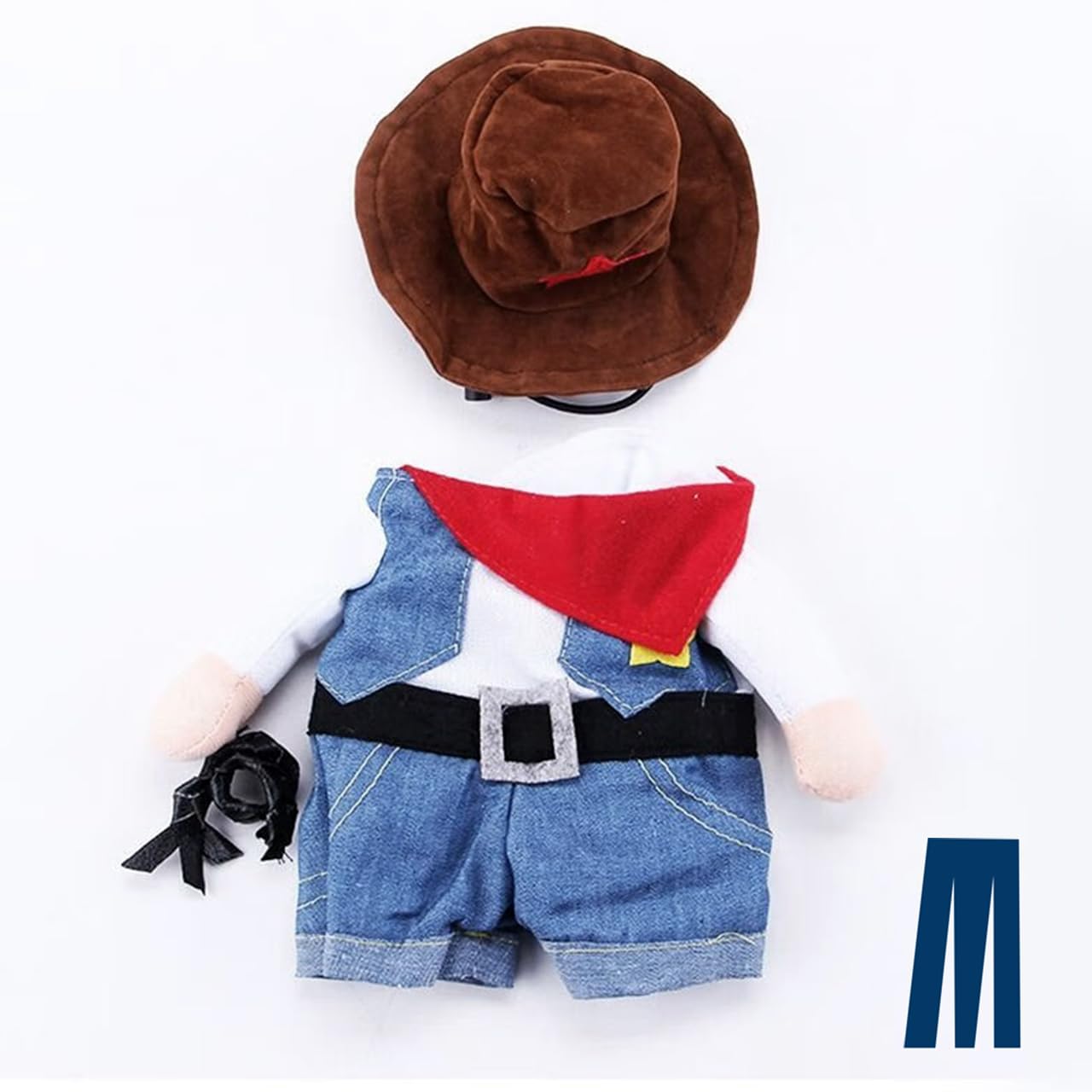 Cowboy Uniform Dog Cat Costume - Funny Pet Cowboy Outfit Clothing with Hat for Halloween Christmas Birthday Special Events Costu