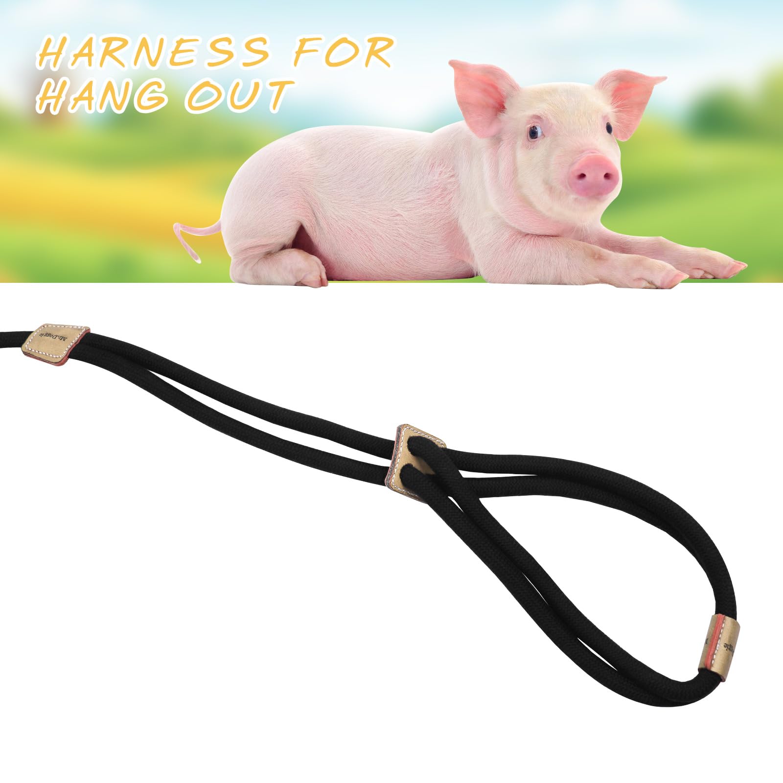 Mini Pig Supplies, Pig Harness, Adjustable 8 Feet Leash For Small To Medium Pet Pig, Pet Pig Supplies