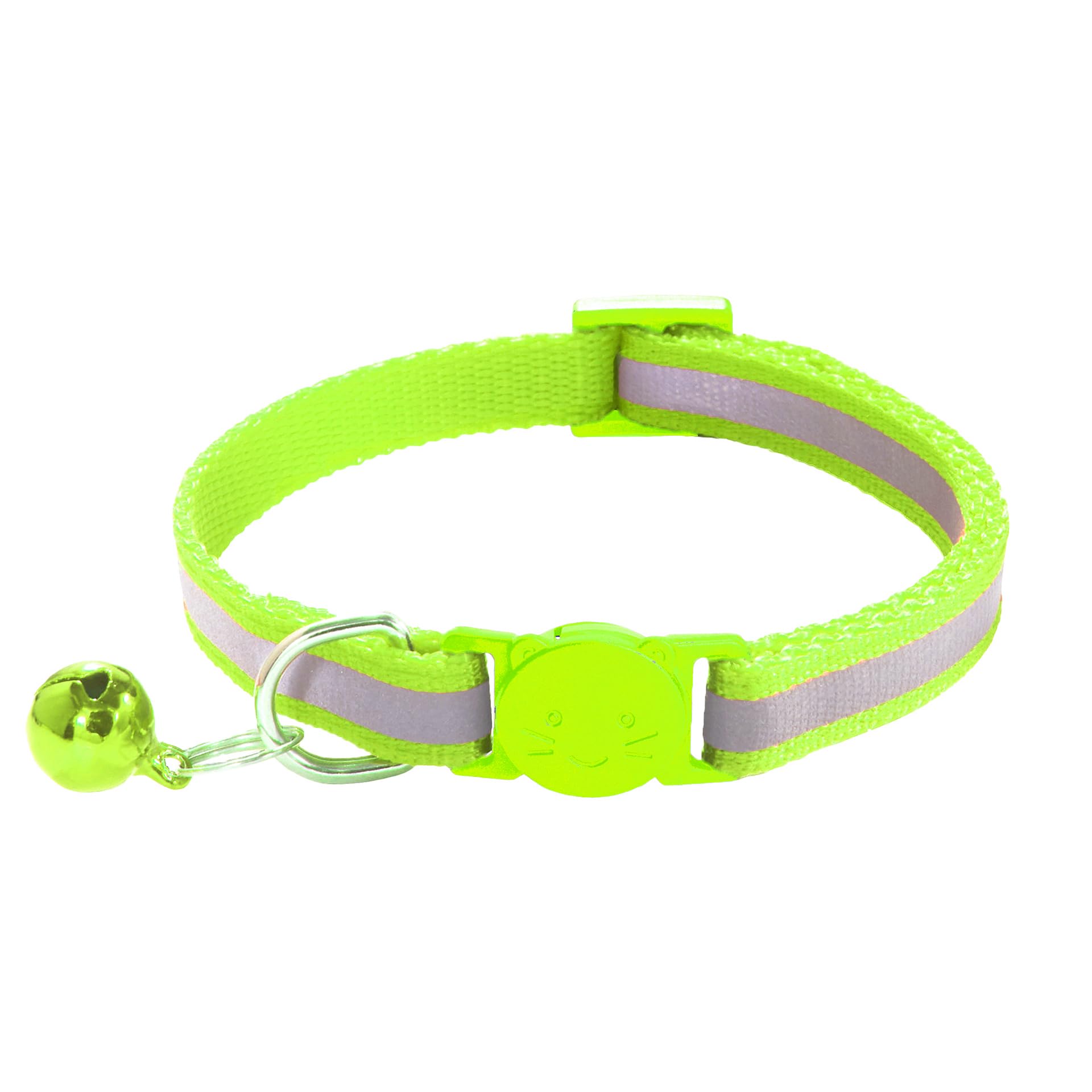 zulinlong 2 Pack Cat Collars - Reflective, Breakaway Design with Bells, Adjustable from 7.5 to 12.5 Inches, Ideal Kitten Collar