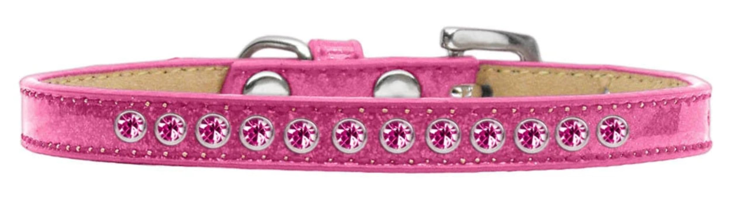 Dog, Puppy & Pet Ice Cream Collar, Bright Pink Crystal Rimsets Blue 16