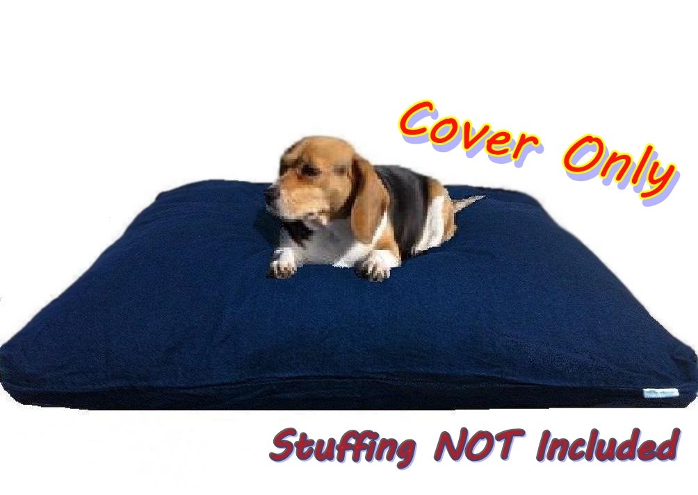 Dogbed4less Extra Large Denim Dog Bed Cover - 47"x29"x4" Navy Blue Replacement Duvet Cover