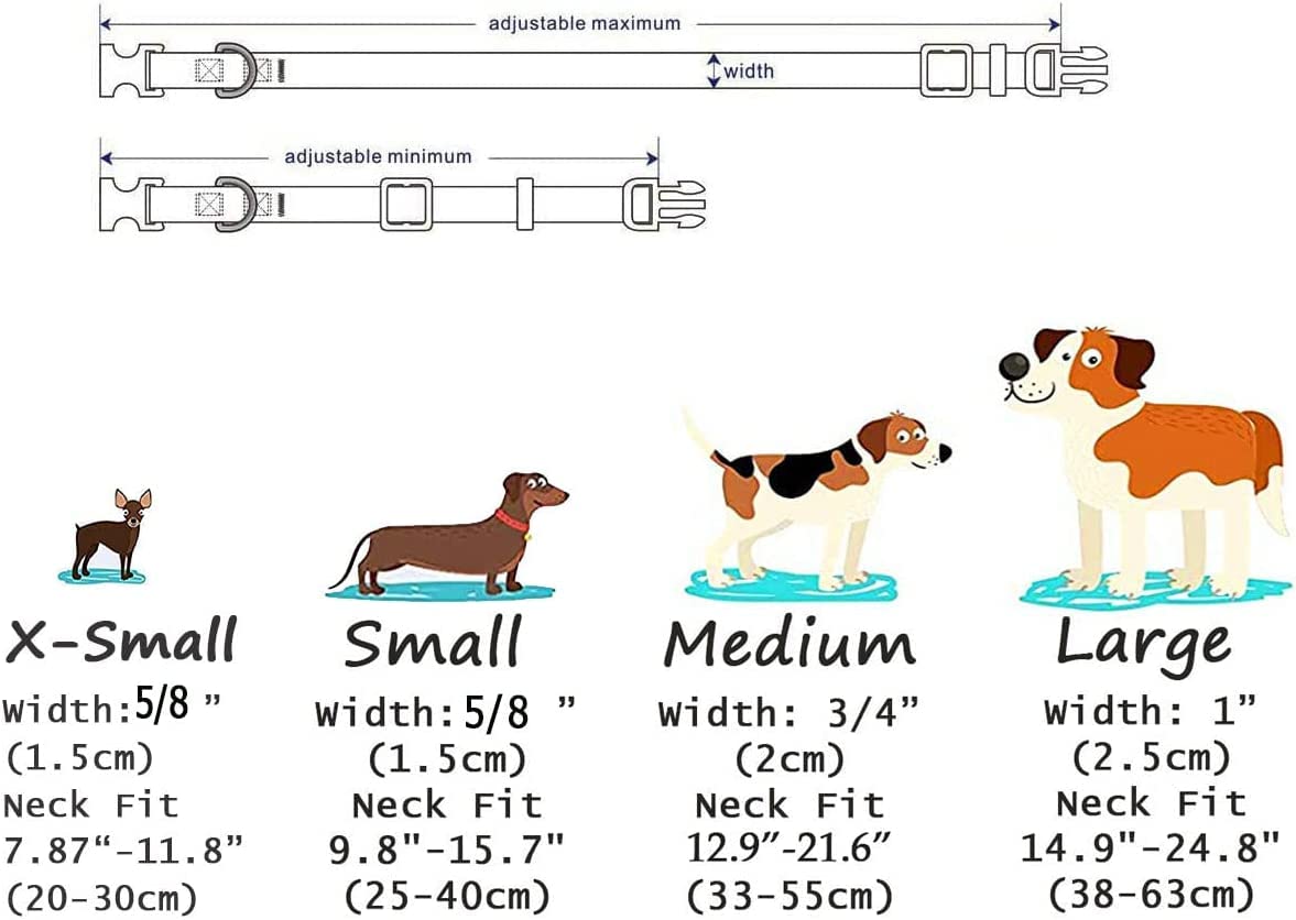 Mihqy American Flag Dog Collar - Patriotic, Us Flag Pattern, Star & Stripes, Fourth Of July Dog Collar, Adjustable For Small Medium Large Dogs(Classic Us,S)