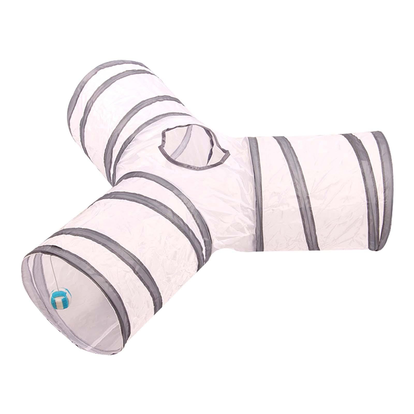 The Style Sutracat Tunnel Foldable Scratch Resistant Cat Toys For Exercising Hamster Rabbit Gray White Color Y|Pet Supplies | Ca