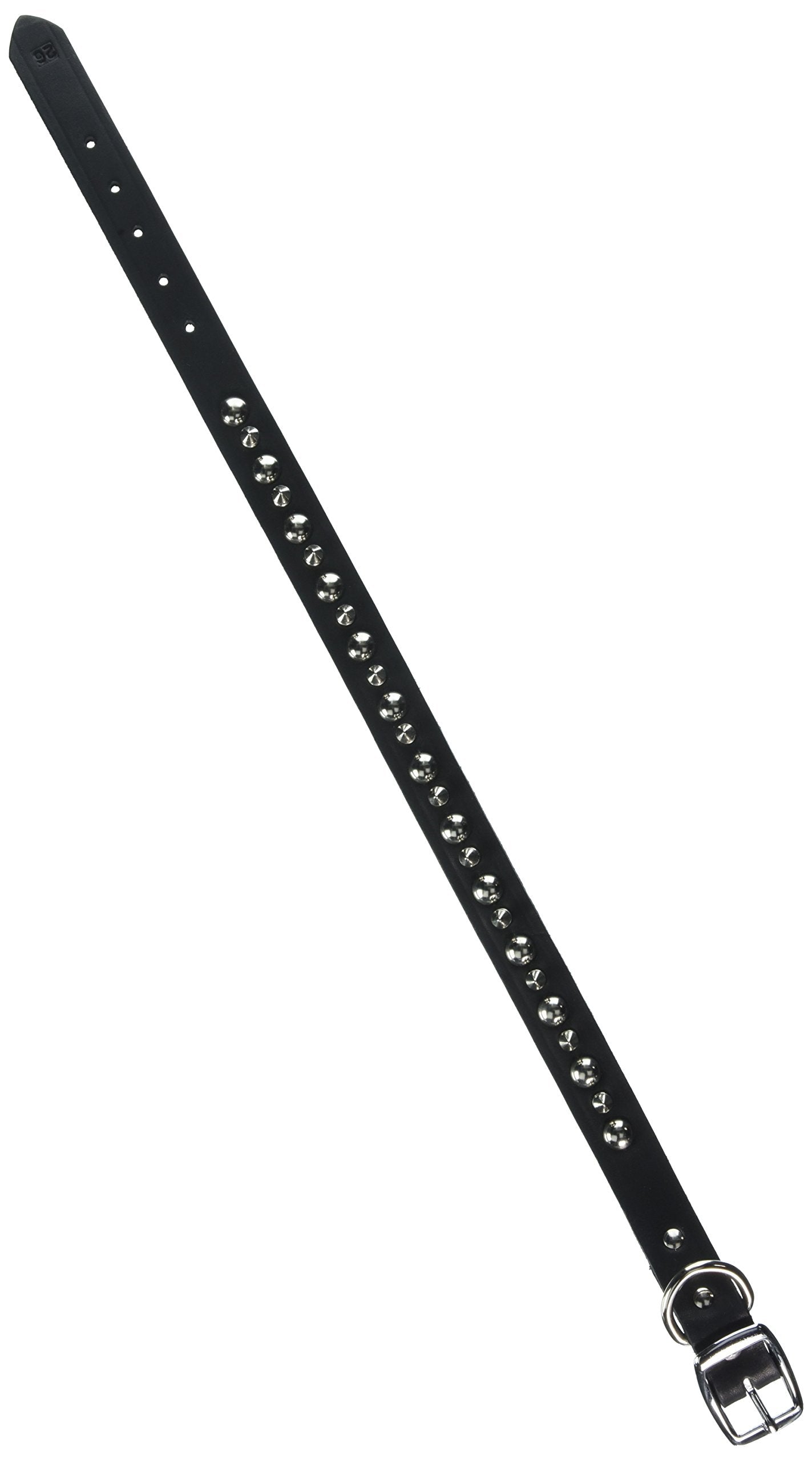 Omnipet Leather Brothers 100Lks-Bk26 1 X 26-Inch Regular Spiked And Studded Latigo Leather Dog Collar, X-Large, Black