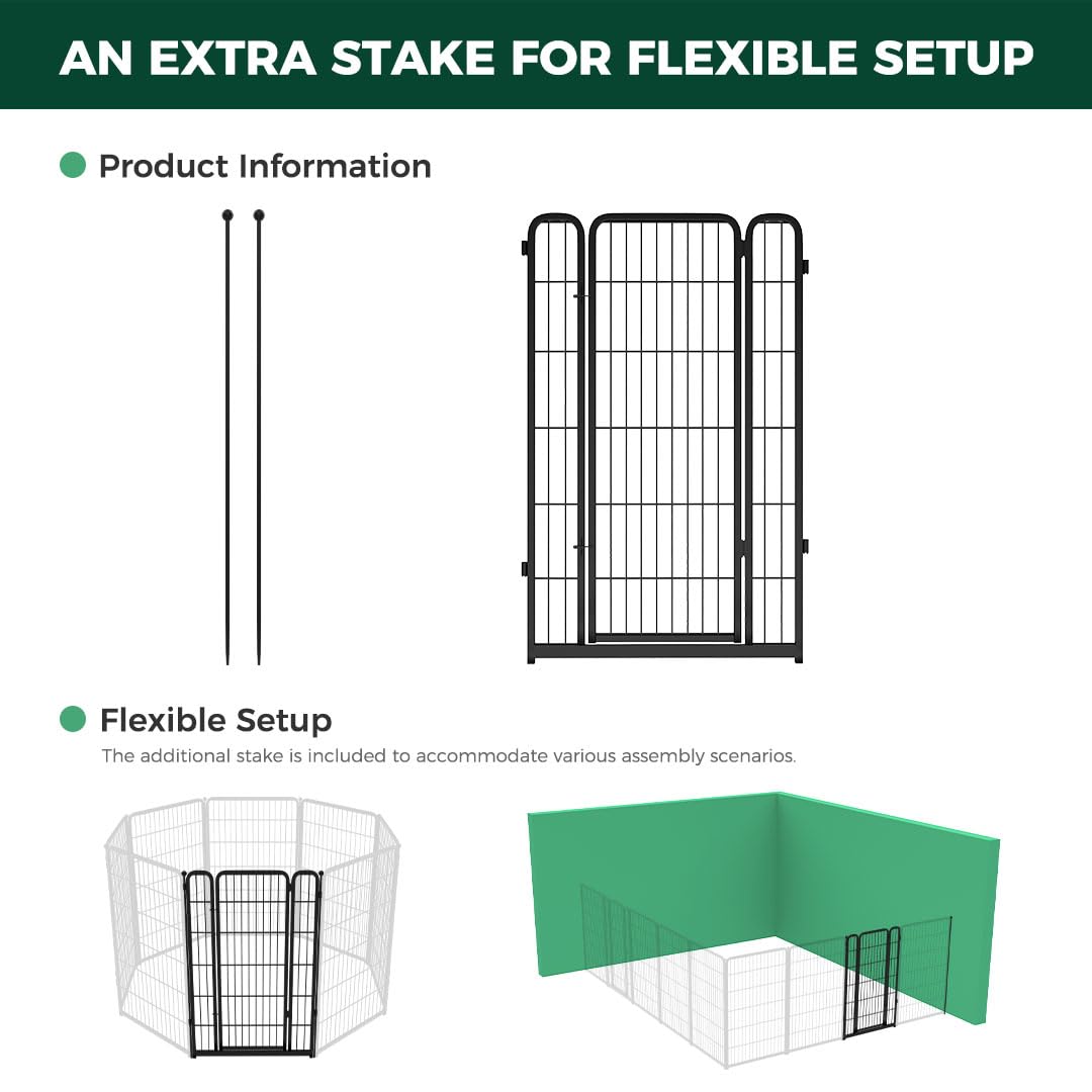 Fxw Rollick Dog Playpen, 1 Add-On Gate Panel, Single 45-Inch Gate Panel