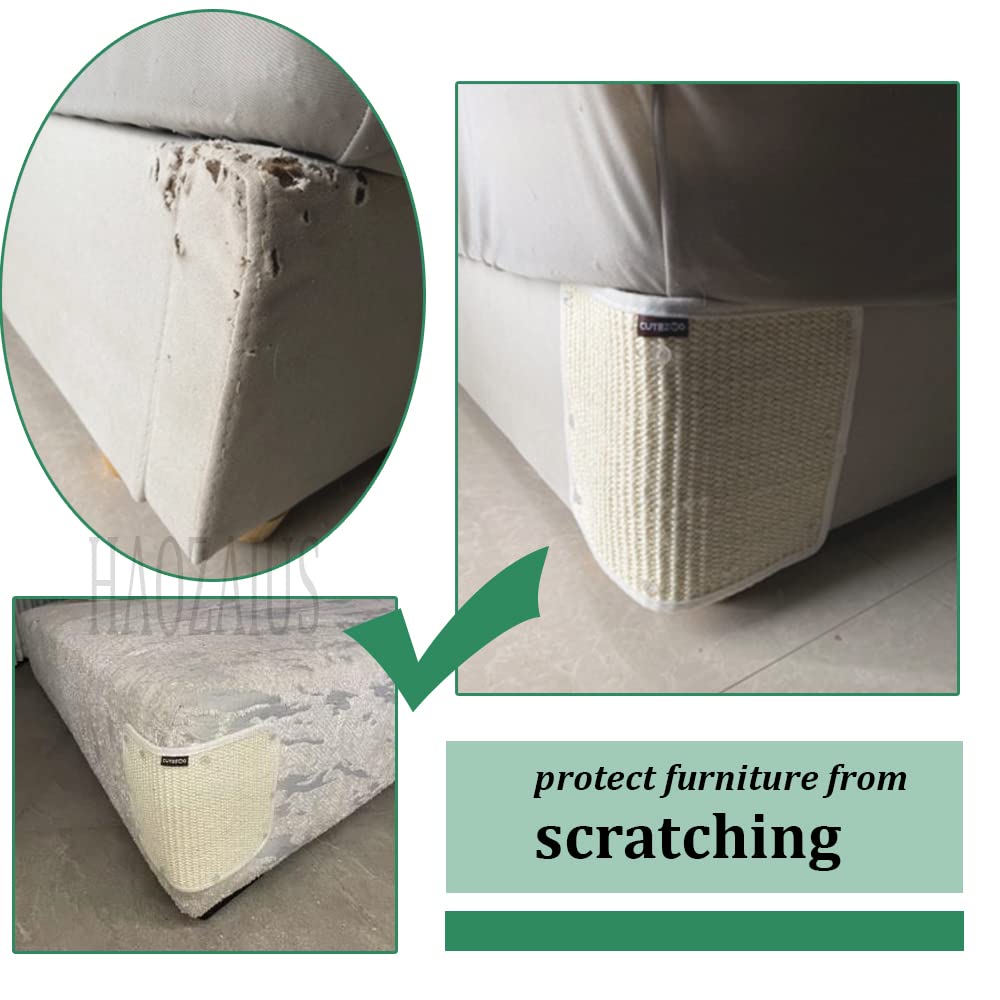 Haozaikeji Cat Scratcher Mat Sofa Protector Natural Sisal Cat Scratching Mat Cat Scratch Couch Cover Heavy Duty Couch Guard Scra
