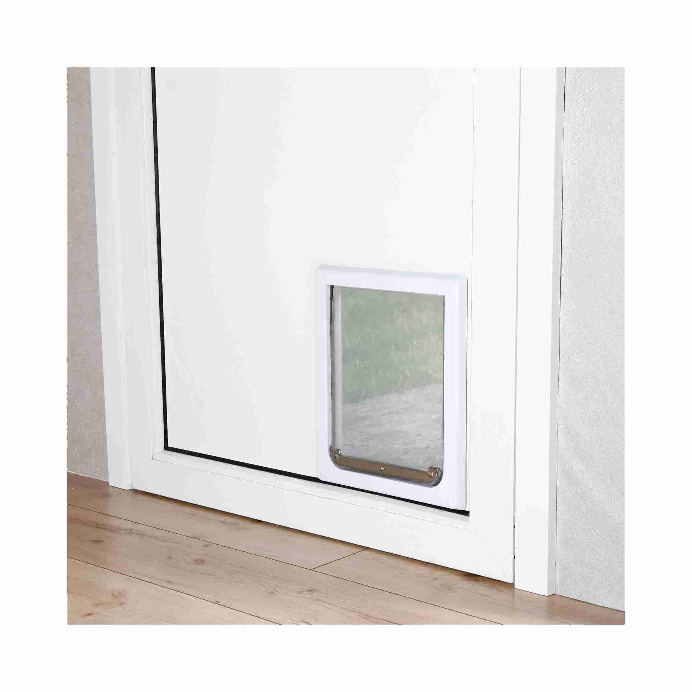 Trixie Pet Products 2-Way Locking Dog Door, Small to Medium Dogs, White