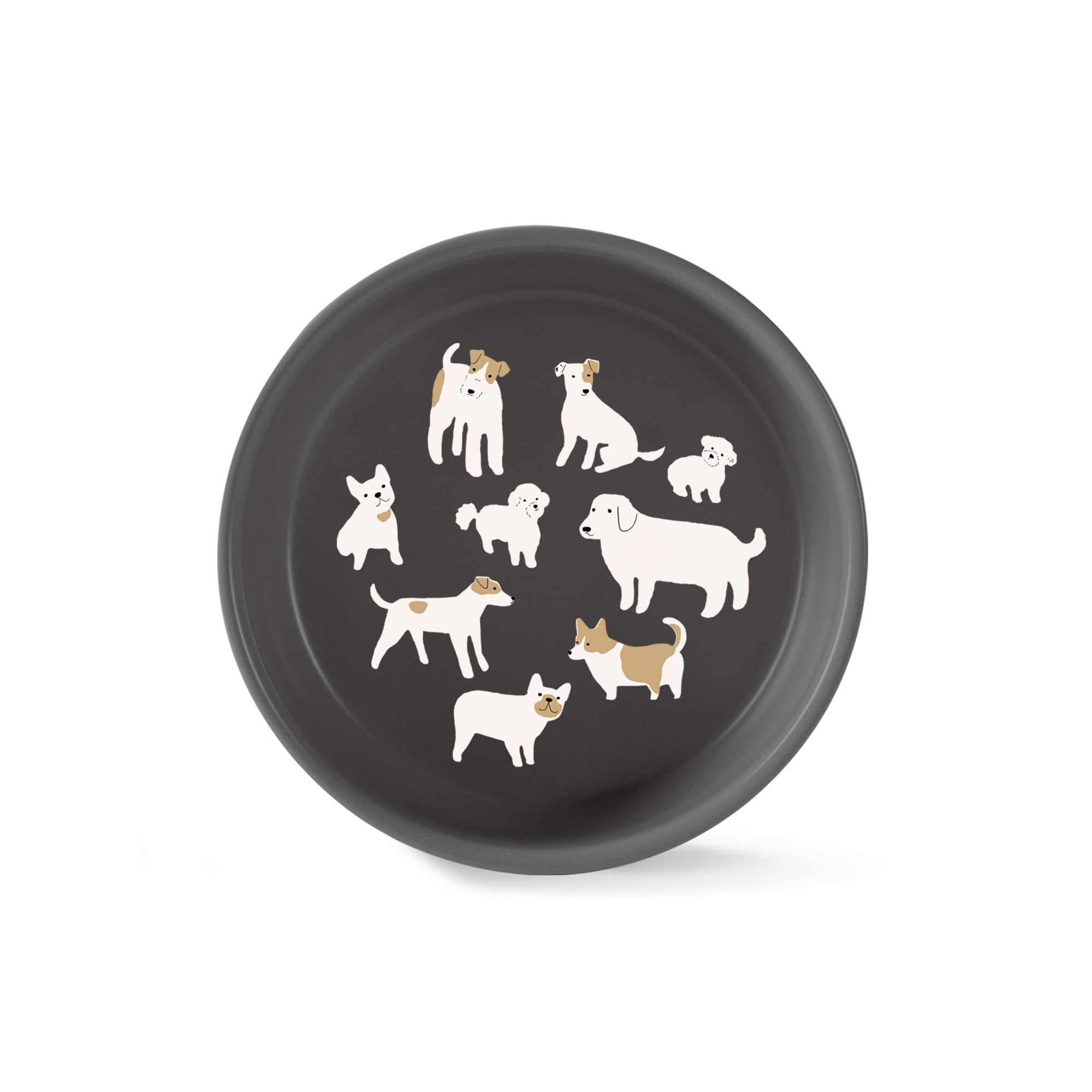 Fringe Studio DOGGOS Medium Stoneware Pet Bowl, PetShop Collection (479008)