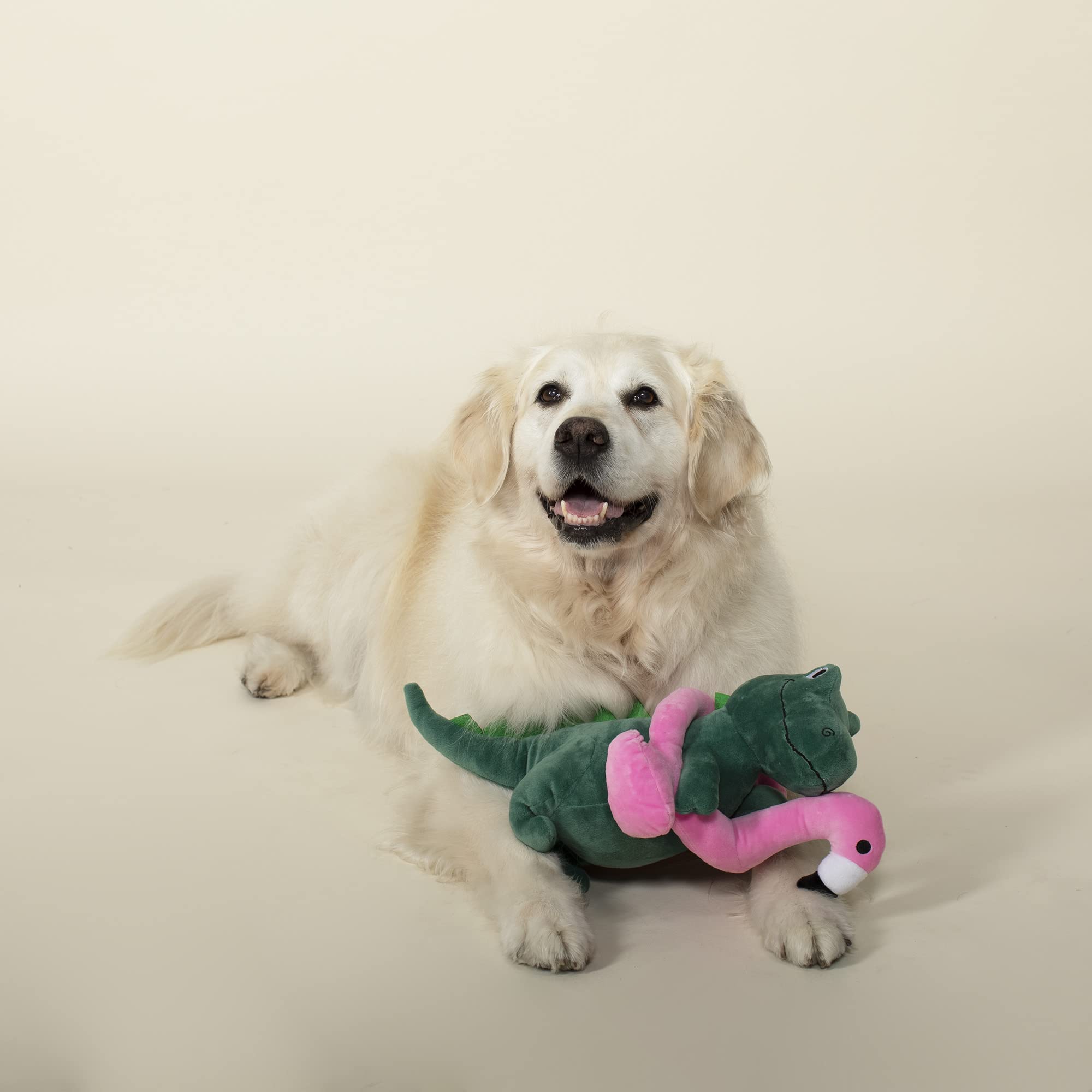 Fringe Studio T-Rex Squeaker Pet Toy, Plush Material, Fun Design, Model 728003