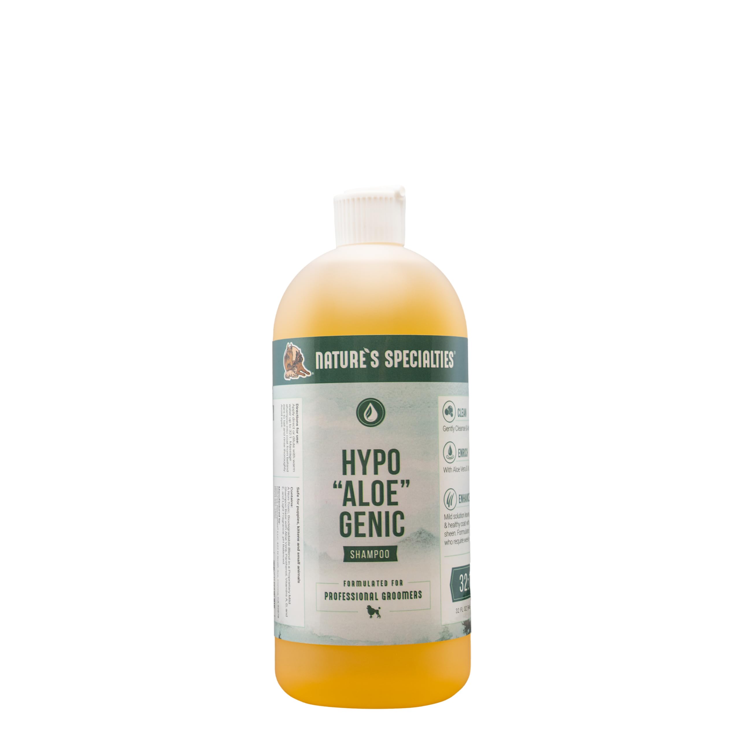 Nature's Specialties Hypoallergenic Ultra Concentrated Aloe Dog Shampoo for Pets, Makes up to 8 Gallons, Natural Choice for Prof