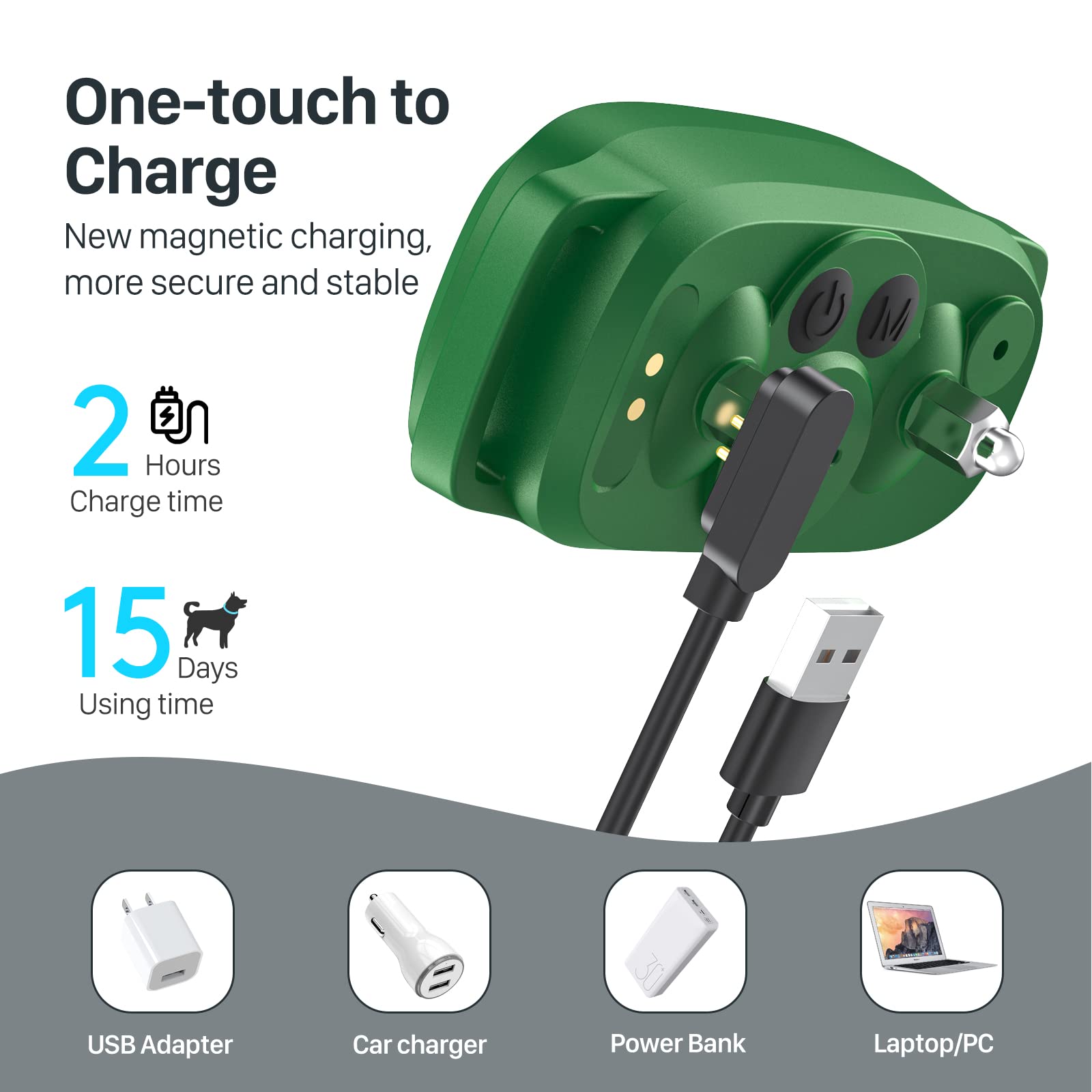 FAFAFROG Bark Collar, Rechargeable Dog Bark Collar with 5 Adjustable Sensitivity and Intensity Beep Vibration Shock, Anti Barkin