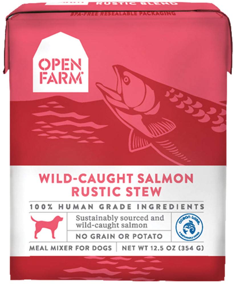 Open Farm, Rustic Stew Wild-Caught Salmon Recipe Wet Dog Food, 12.5 Ounce, 12 Pack