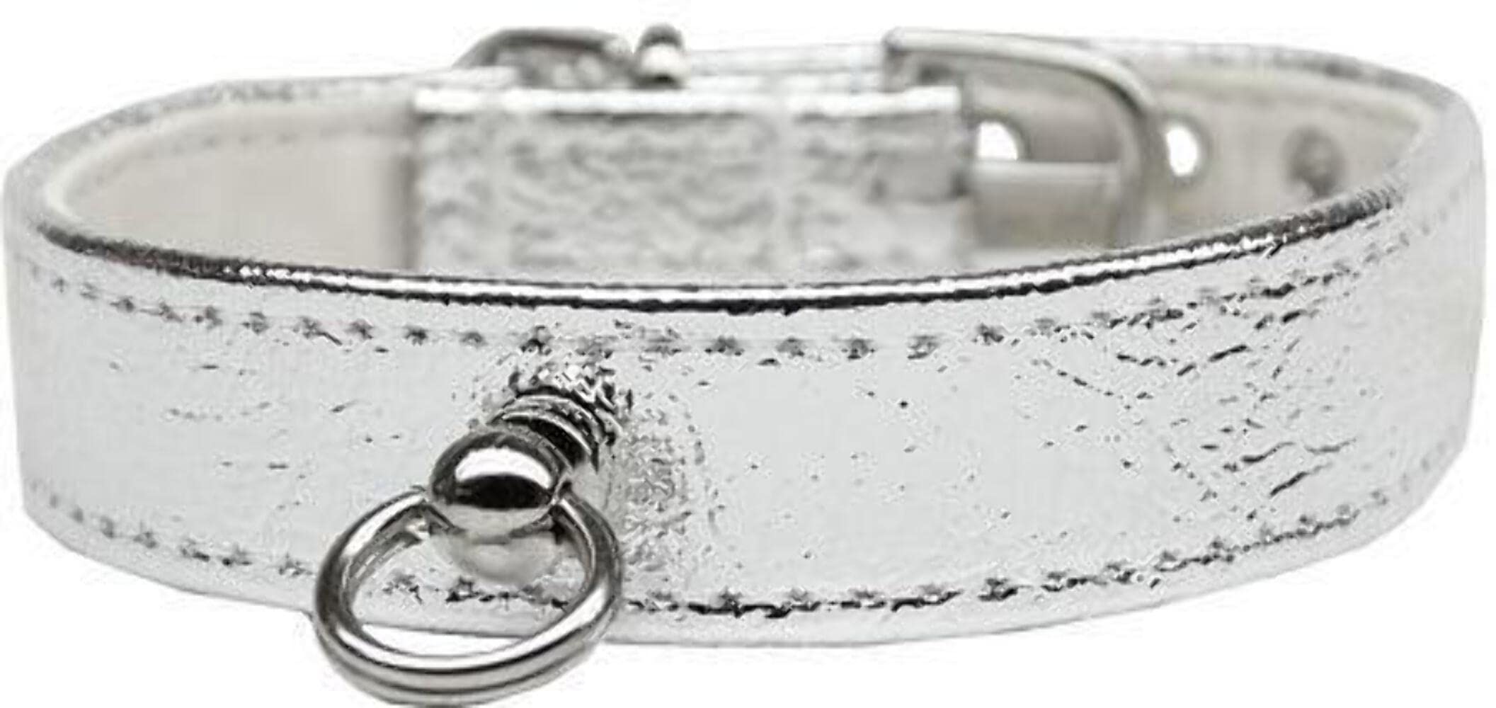 Dog, Puppy and Pet Collar, "#70 Plain, Blank" Silver 10