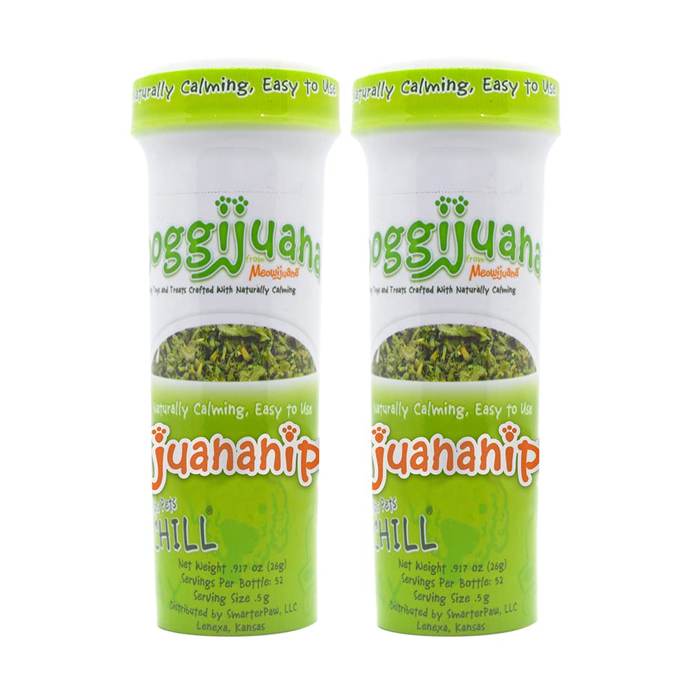 Doggijuana | Juananip Refill Bottle 2 Pack for Dogs | Premium Organic | Naturally Calming | Promotes Relaxation and Encourages P