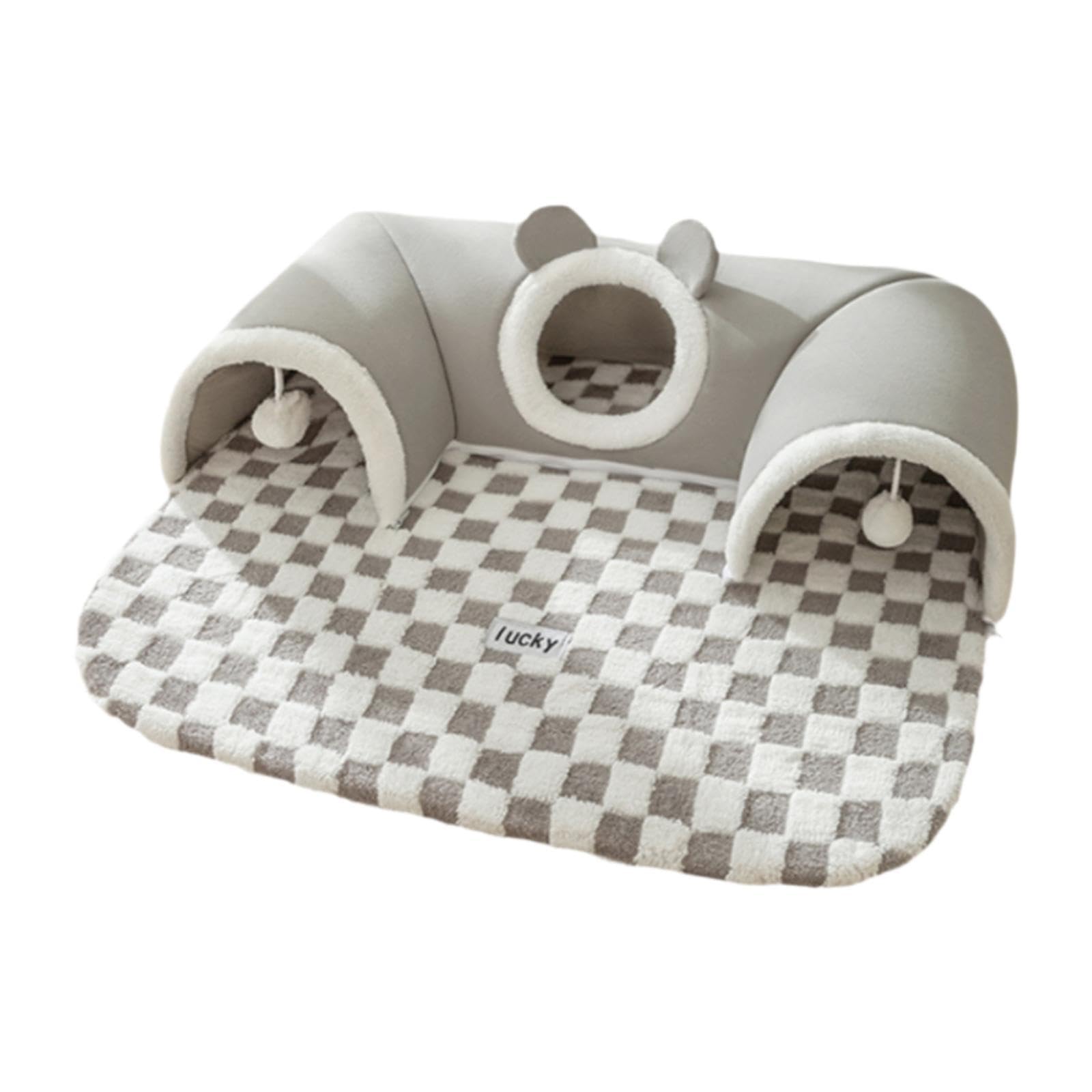 Calandis Cat Tunnel Bed Exercise Detachable Play Center For Outdoor Indoor Cats Bunny Gray L | Toys | Cat
