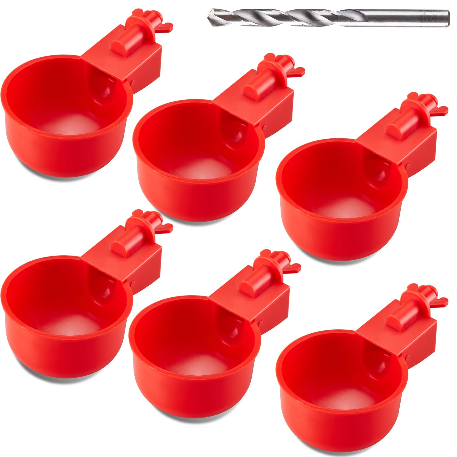 Sykria Chicken Water Cups, Automatic Chicken Waterer Kit For Poultry, 38 Inch Thread Filling Waterer Poultry Drinking Bowl For C