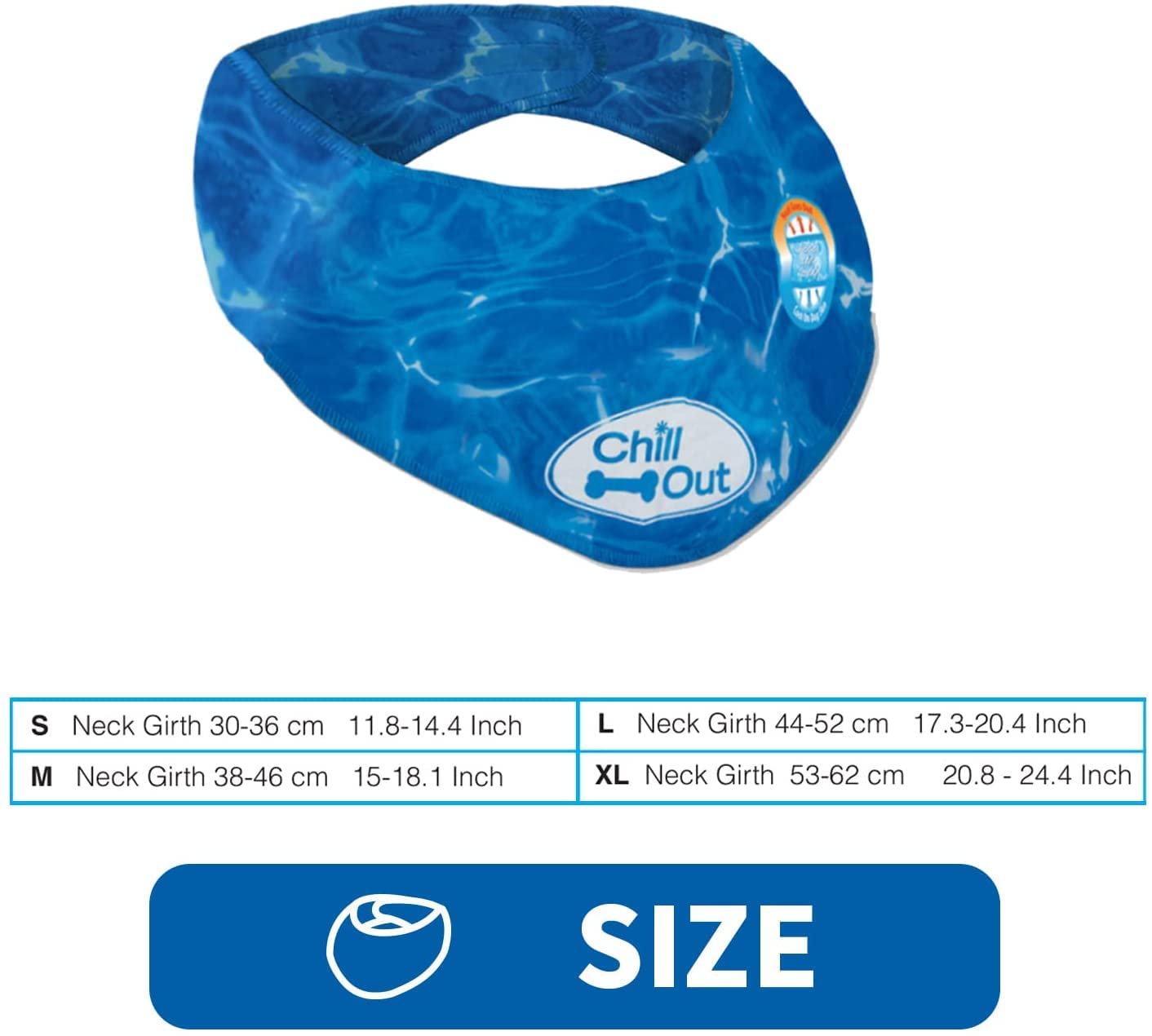 All For Paws Chill Out Ice Bandana, Large