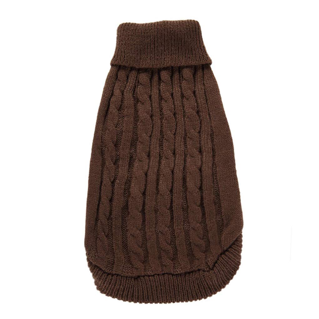 Warm Dog Sweater For Small, Medium, Large Dogs - Cute Winter Classic Turtleneck Pet Sweater For Cats - Christmas Clothes Coat Fo