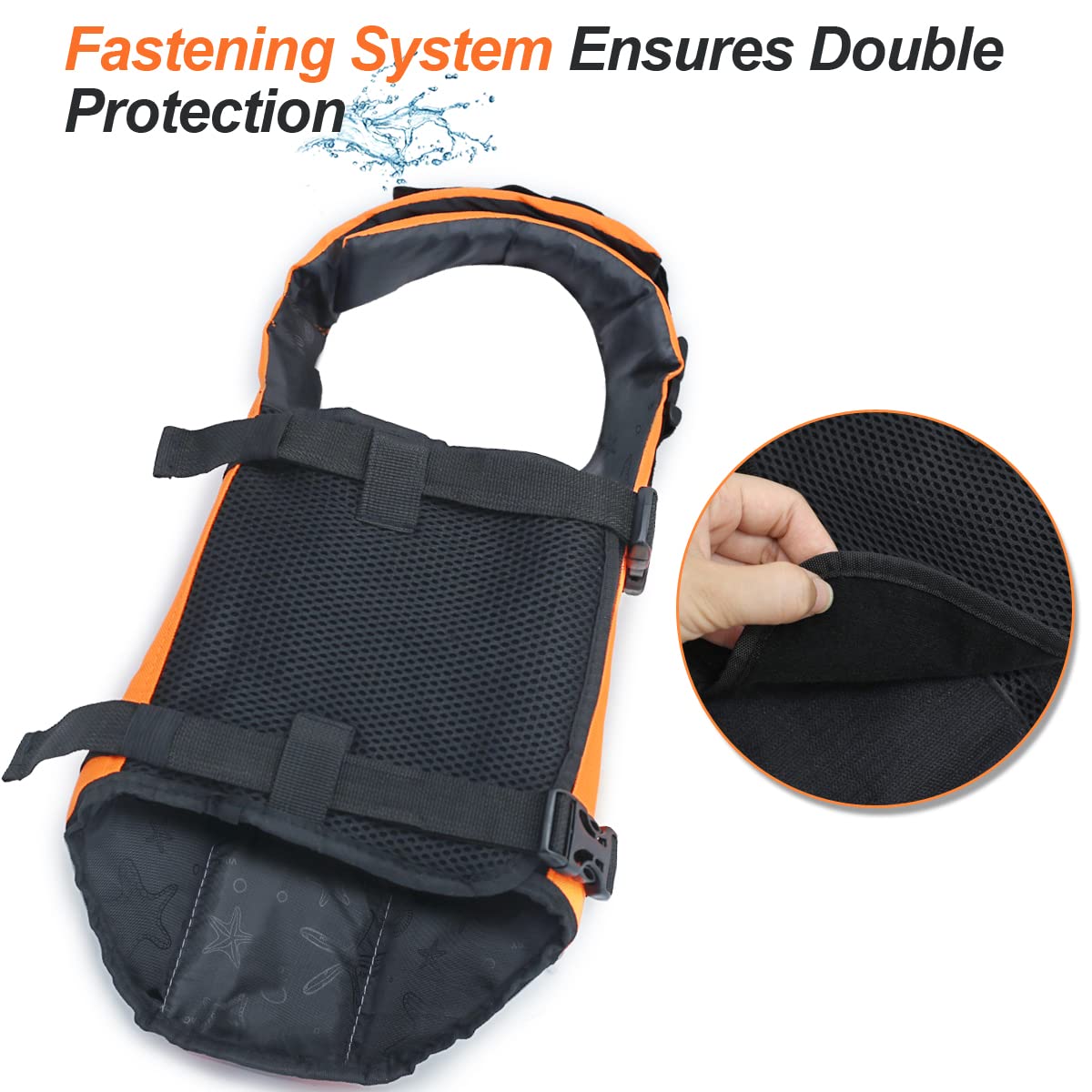 Vivaglory Ripstop Dog Life Jacket For Small Medium Large Dogs Boating, Dog Swimming Vest With Enhanced Buoyancy & Visibility, Br