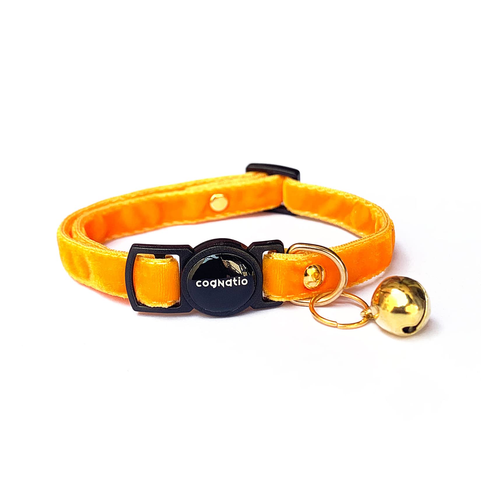 Cognatio Safety Quick Release Cat Collars,Double Velvet With Bell Available In A Range Colors,Perfect For Your Kitty, Adjustable