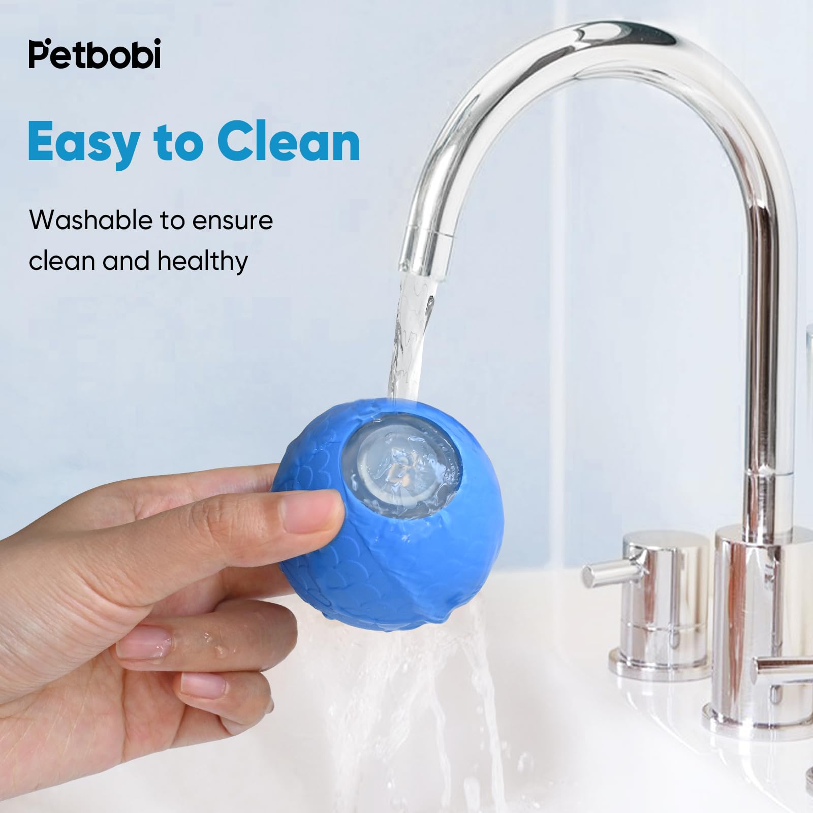 Petbobi Interactive Dog Toy Ball - 2025 Newly Upgraded Automatic Moving Dog Toys for Small Breeds, Motion Activated, USB Recharg