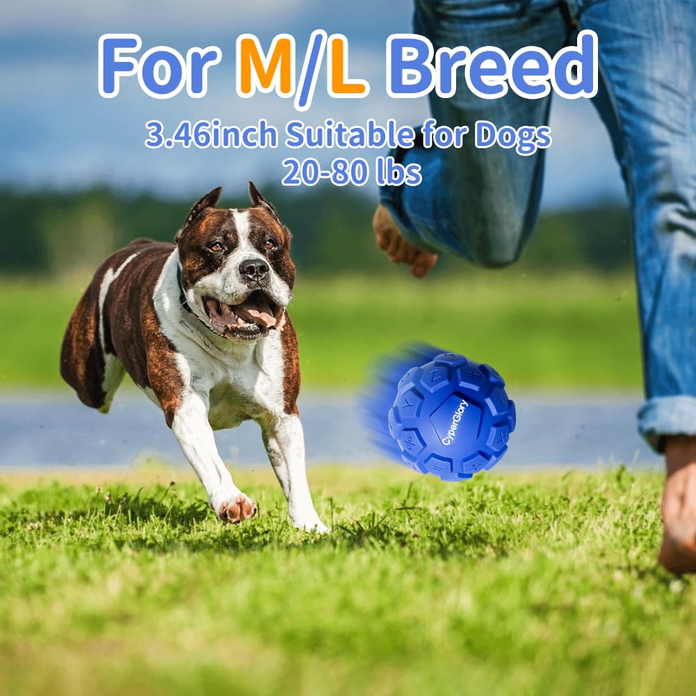 Cyperglory Upgraded Keyboard Dog Balls - Tough Durable Dog Toys With Improved Sound Activation For Aggressive Chewers, Relieves