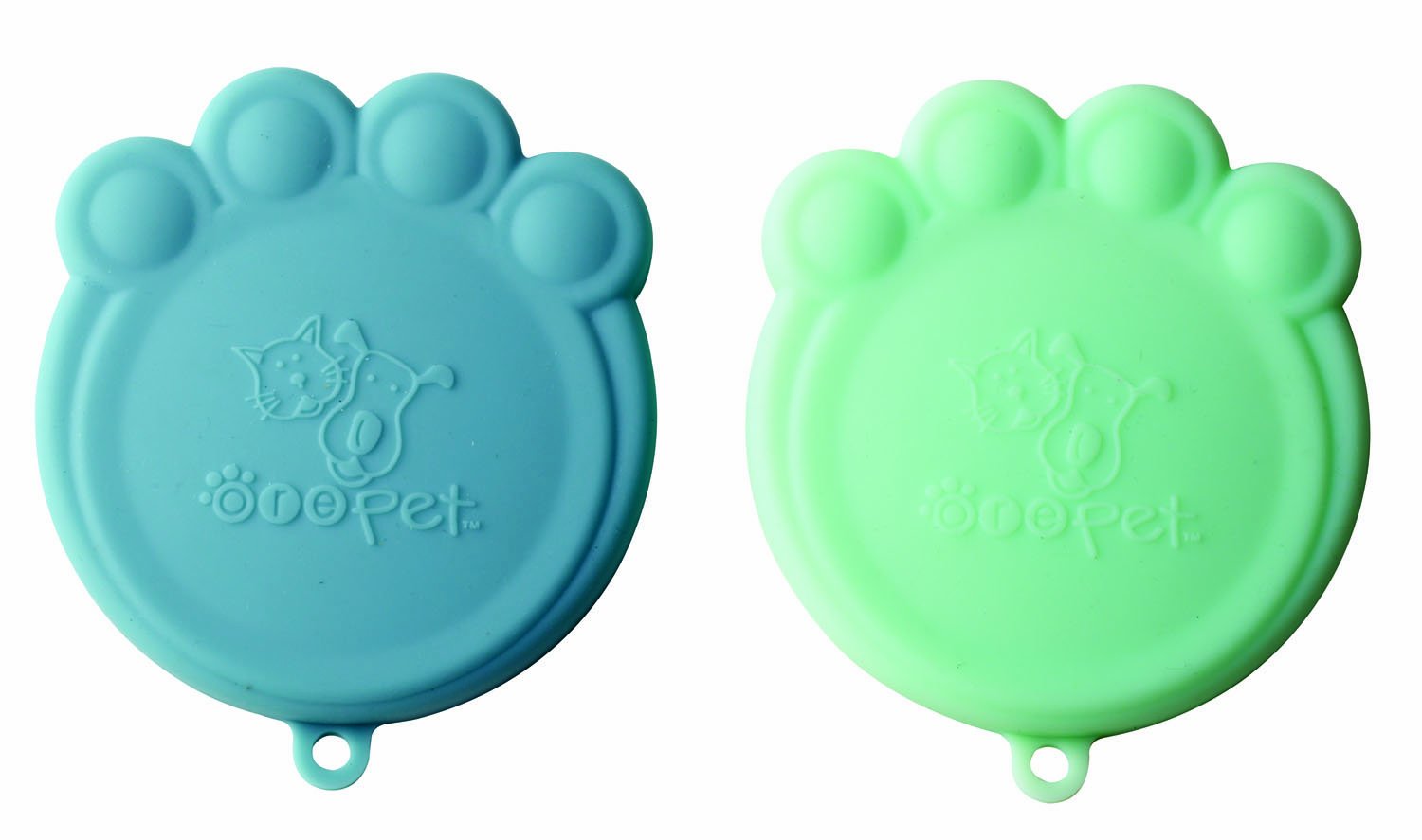 ORE Pet Blue & Light Blue Paw Can Cover Set