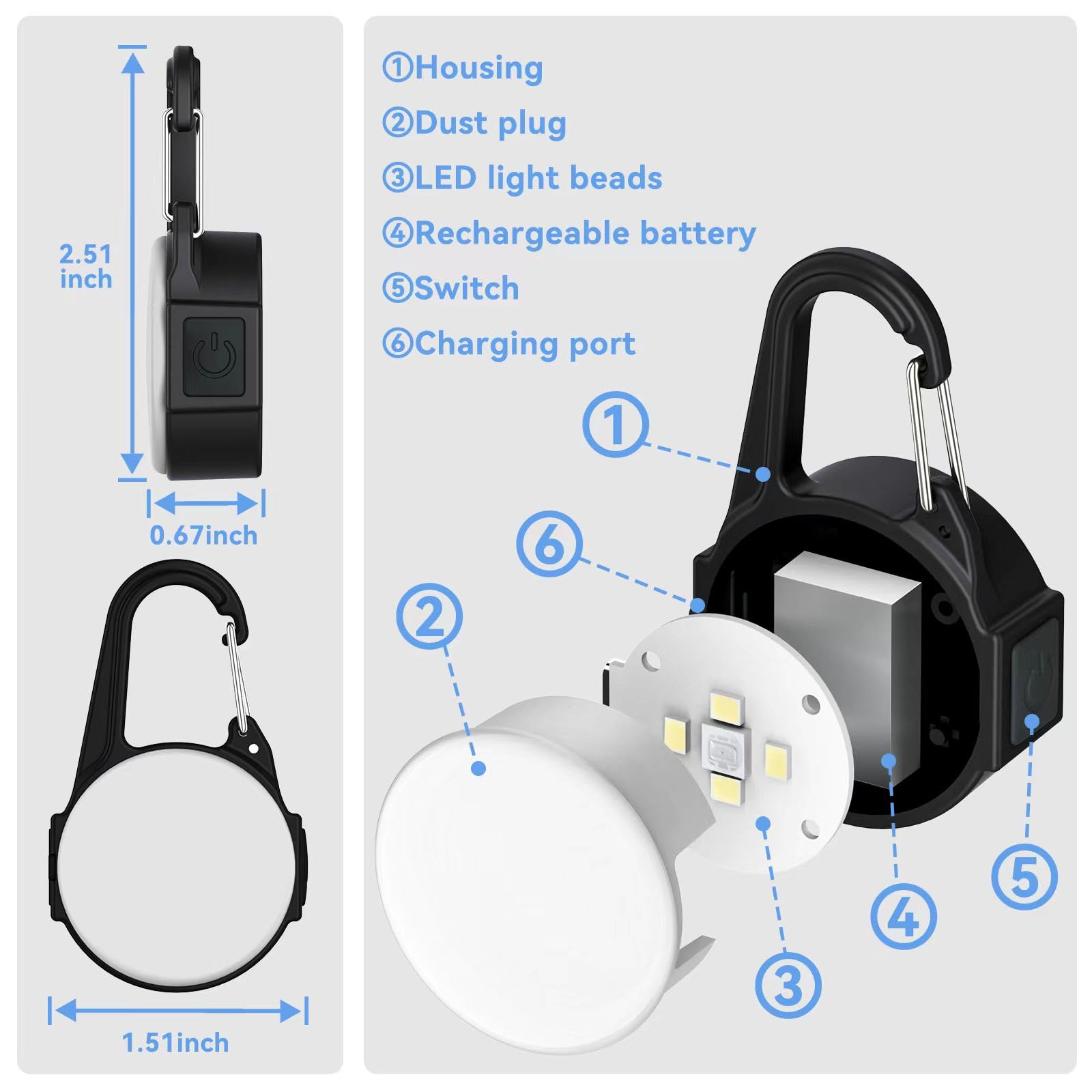 4 Modes Dog Lights For Night Walking, Ip68 Waterproof Dog Collar Light For Nighttime Clip On, High-Capacity Rechargeable Dog Lig