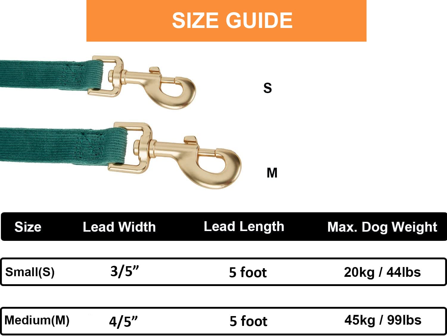 Ewinoom Soft Cotton Dog Leash, 5 Ft Heavy Duty Corduroy Dog Leashes With Gold Metal Hook For Small Medium Large Dogs,Small,Dark