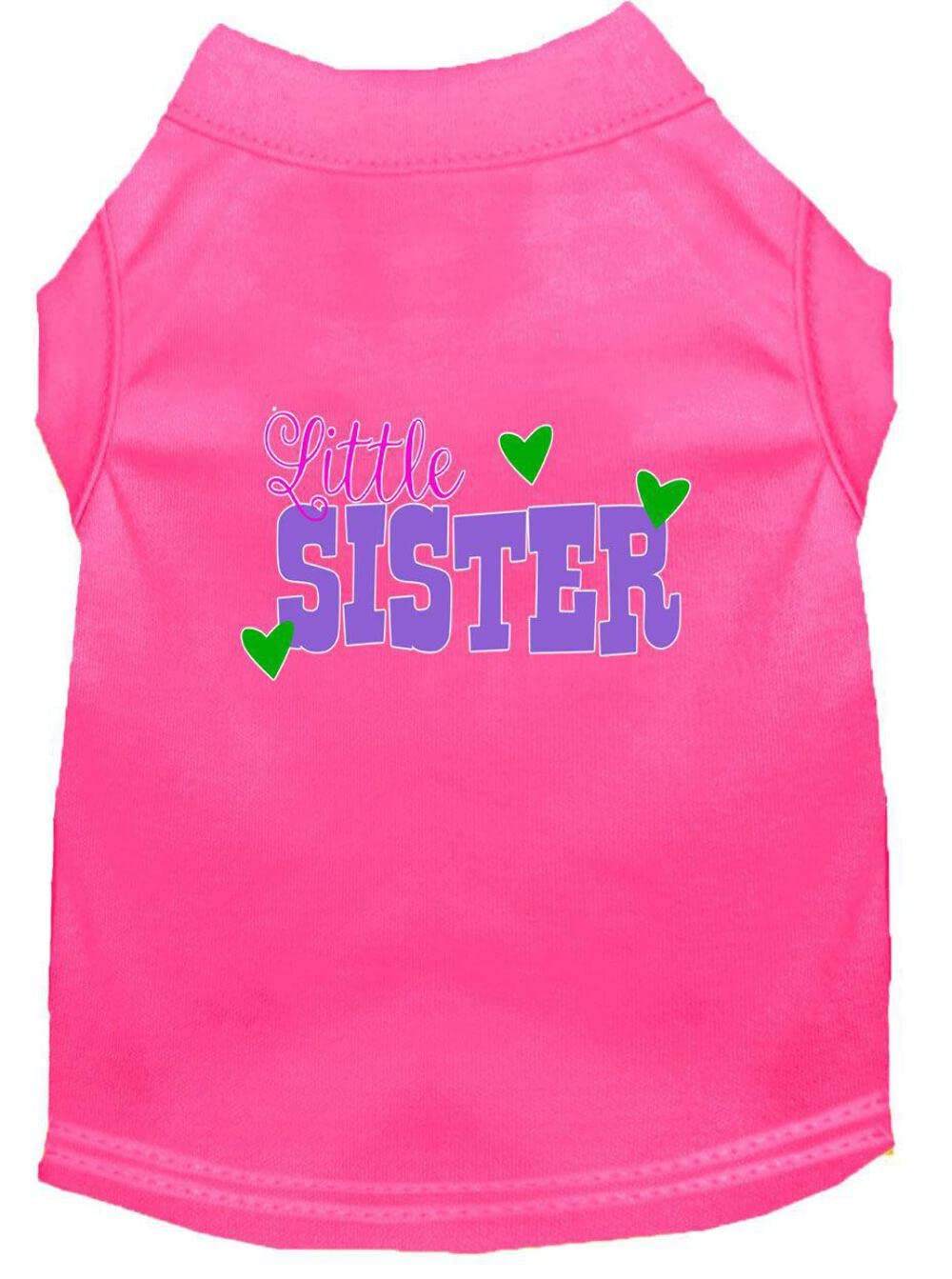 Pet Dog & Cat Shirt Screen Printed, "Little Sister" Emerald Green SM (3-6 lbs.)