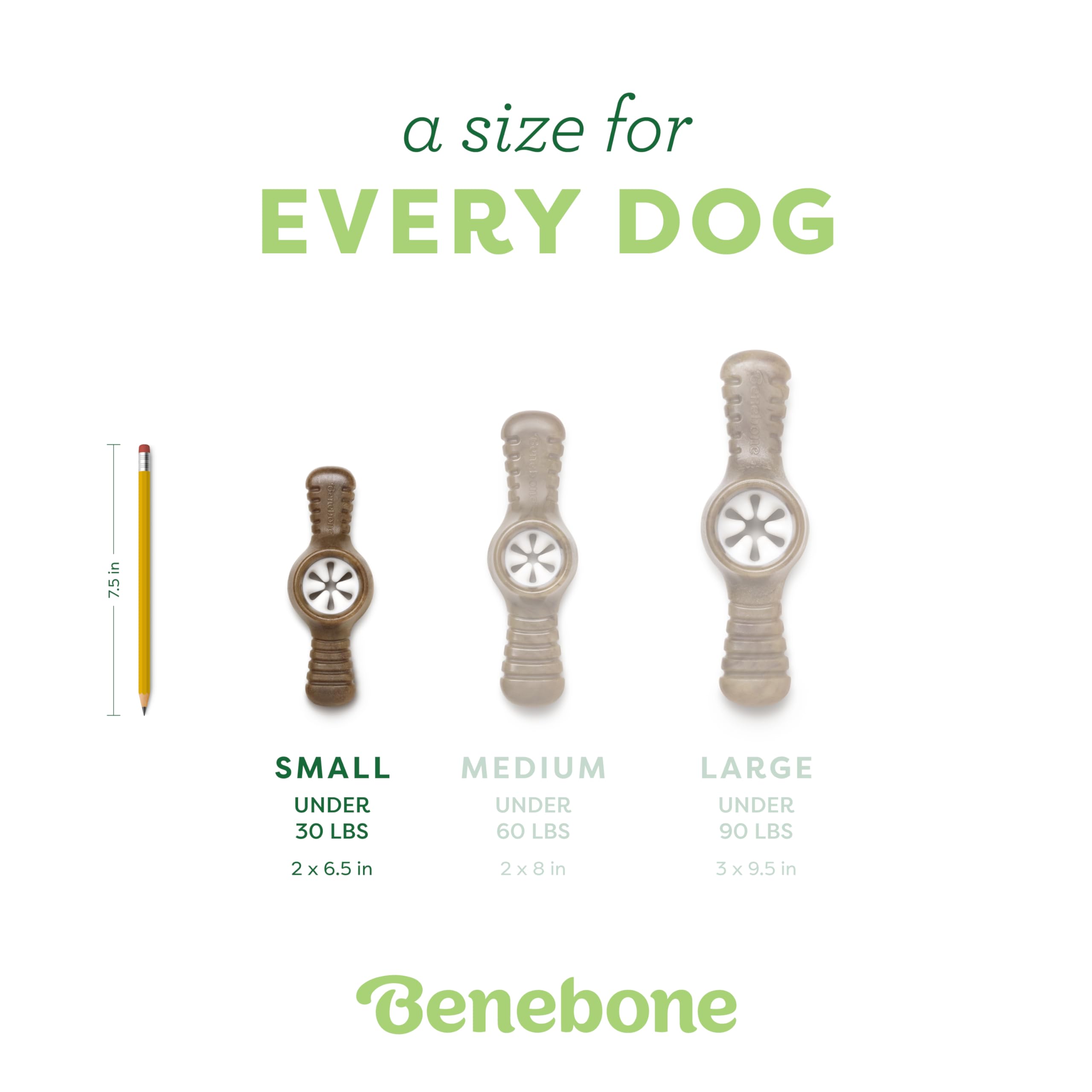 Benebone Pawplexer Interactive Treat Dispensing Tough Dog Puzzle Chew Toy, Made in USA, Small, Real Bacon Flavor