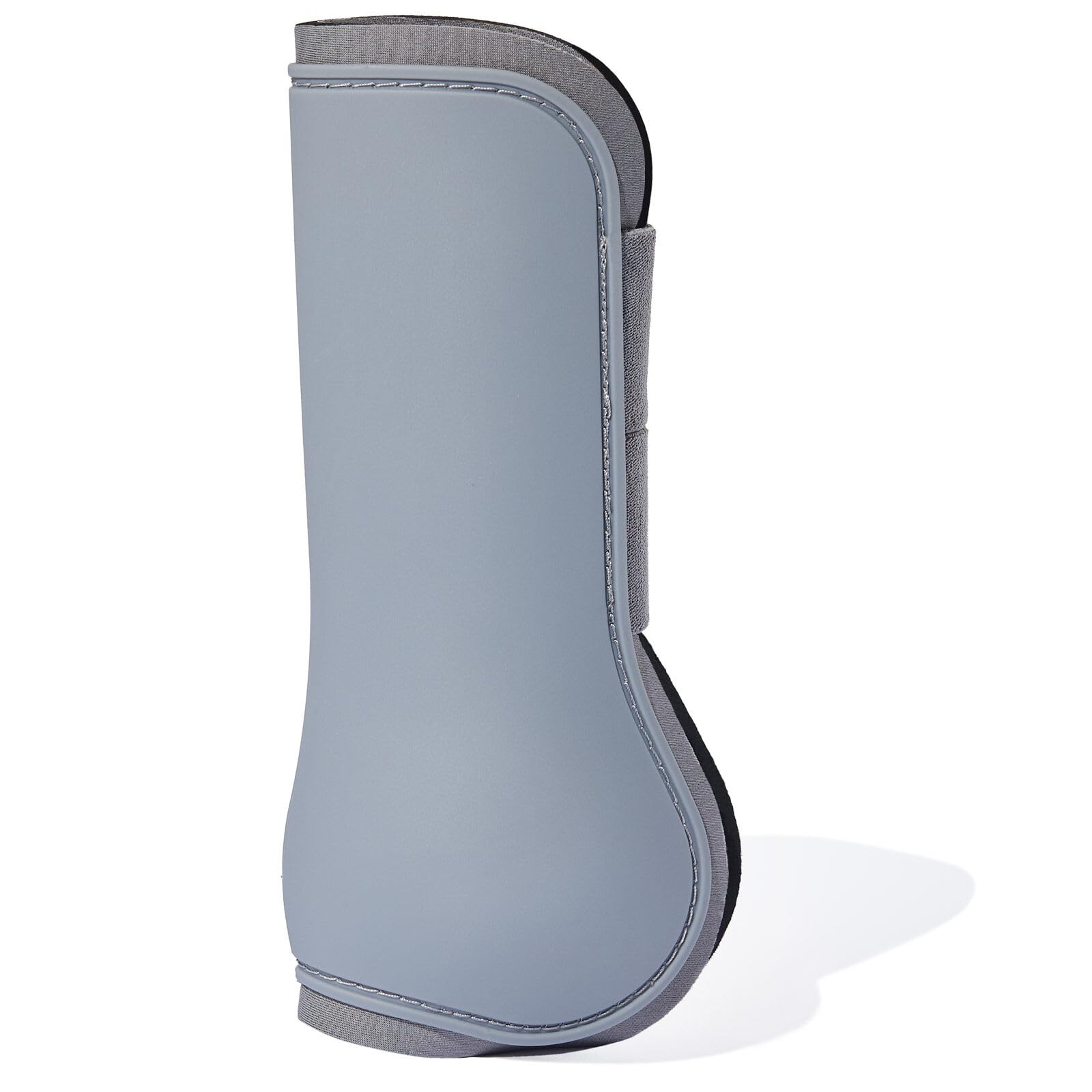 Horze Adepto Open Front Tendon Boots | Durable Shell With Neoprene Lining - Steel Grey - Warmblood
