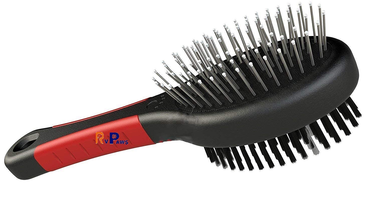 Rvpaws Pet Comb, Professional Double Sided Pin And Bristle Pet Brush For Dogs & Cats, Grooming Comb Cleans Pets Shedding & Dirt 