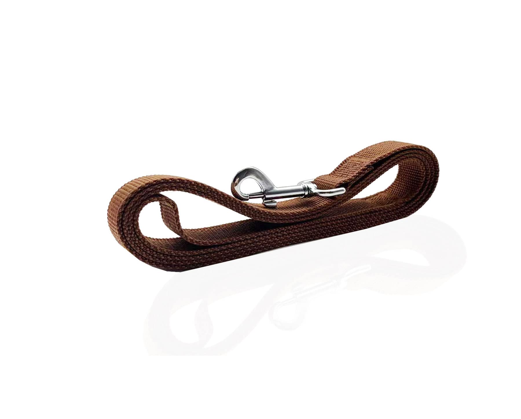 Nylon Dog Leash 4 Ft 5 Feet 6 Foot Long, Walking Training Dog Leashes For Medium Large Dogs, 1 Inch Wide (1'' X 6 Ft, Brown)