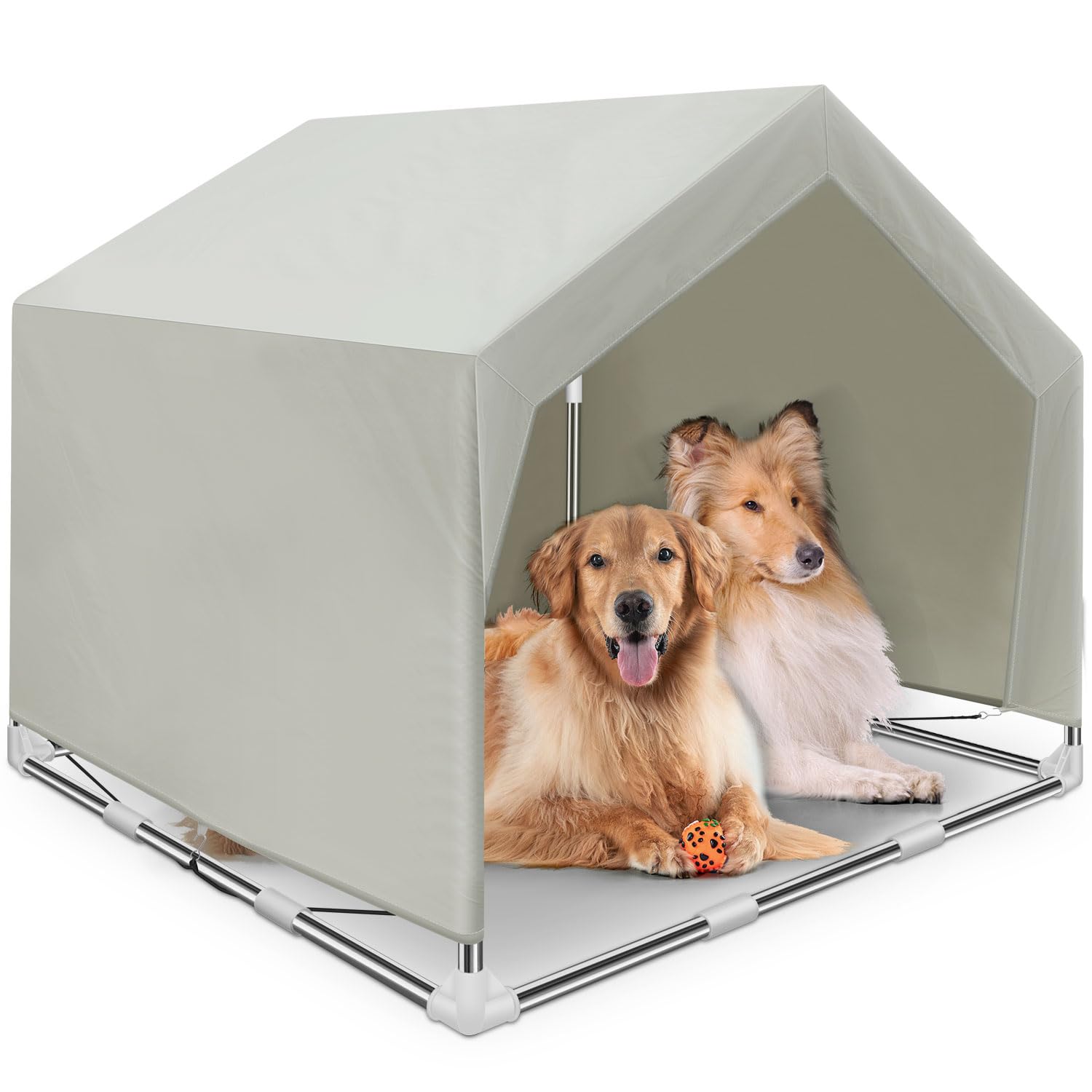 Dog Shade Shelter Outdoor Large Tent Dog House For Large Dogs, Outdoor Dog Tent, Outside Sun Rain Canopy Pet House For Cats, Rab