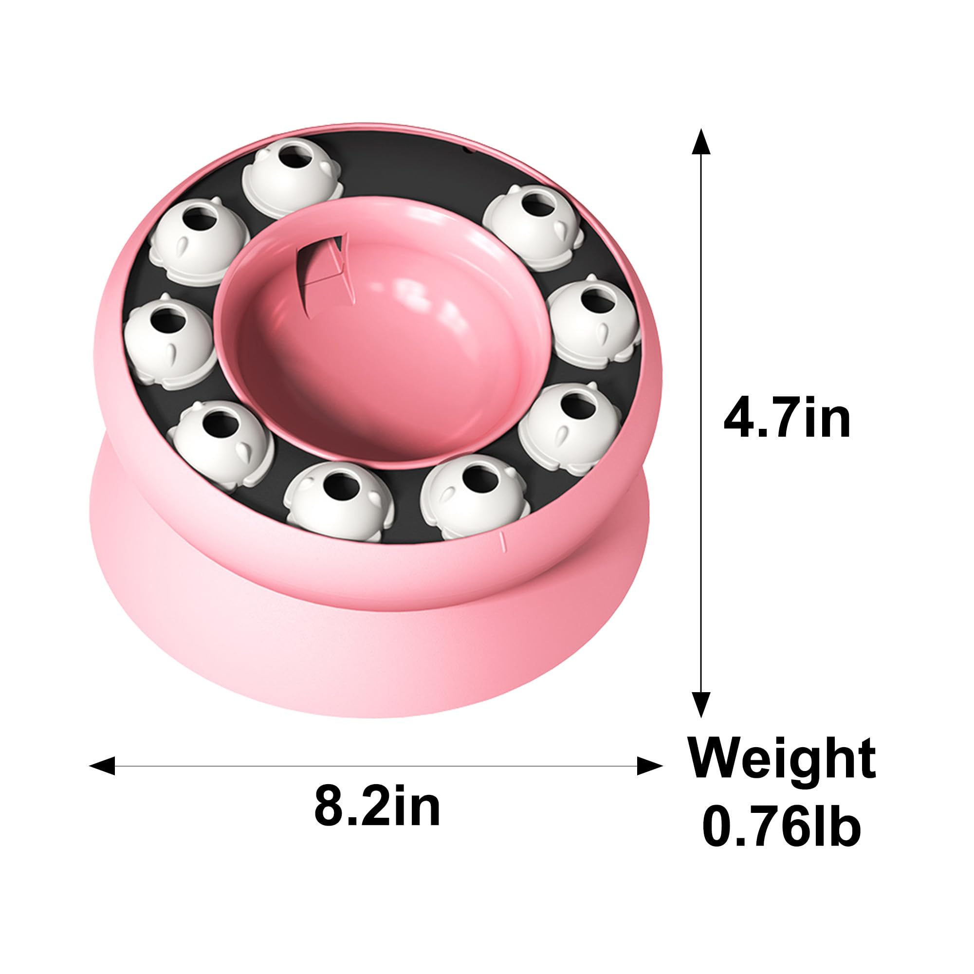 Interactive Cat Puzzle Feeder Bowl - Slow Feed Toy for Cats - Healthy Eating - BPA-Free, Easy to Clean, Anti-Slip Base (Pink)
