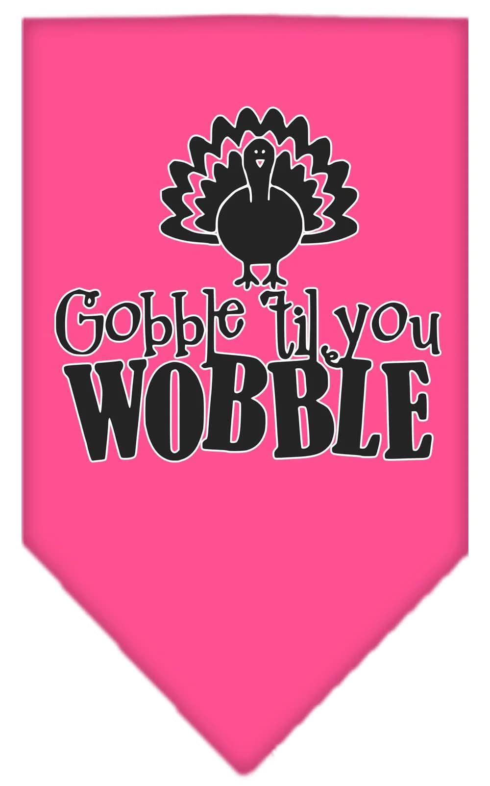 Mirage Pet Product Gobble til You Wobble Screen Print Bandana White Large