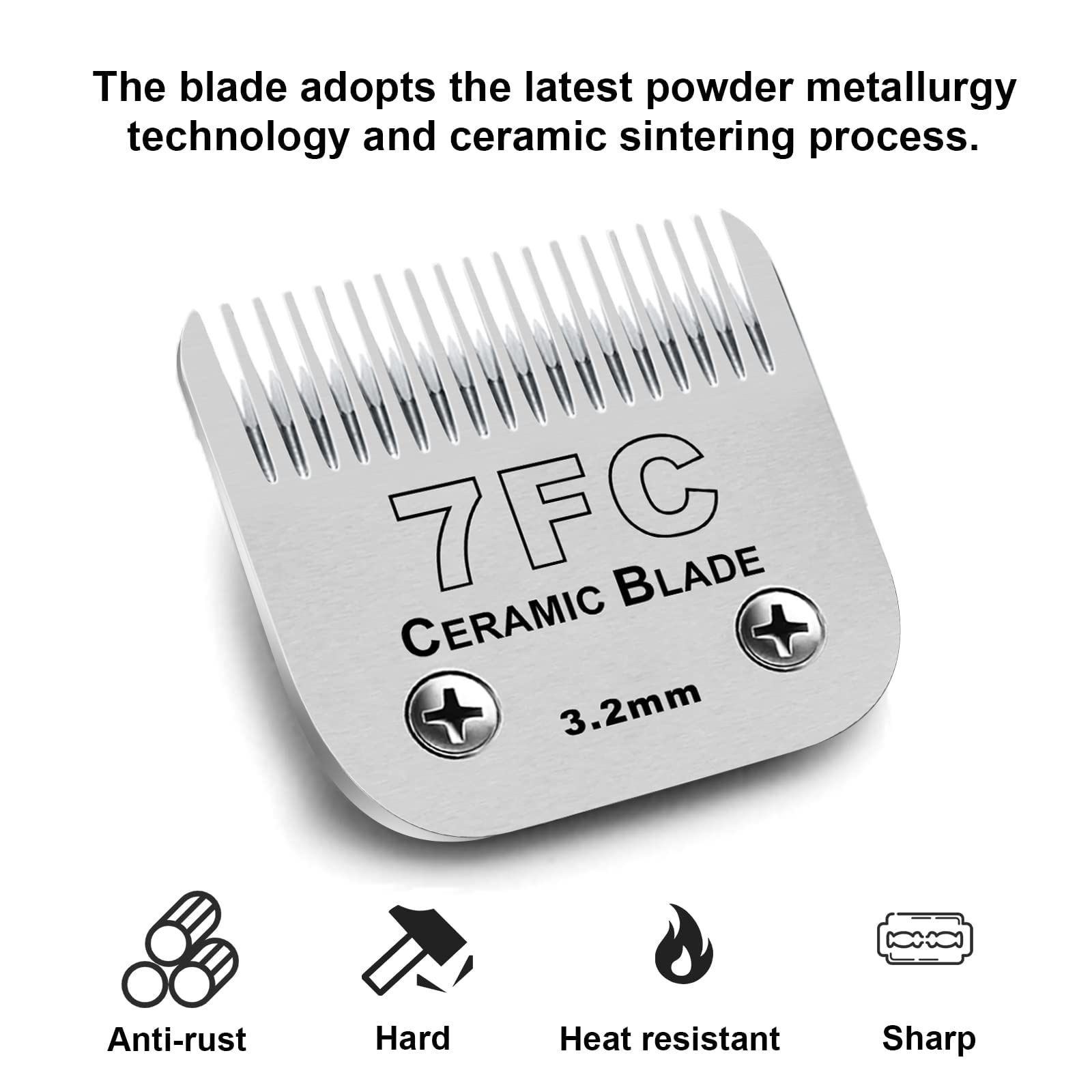 4Pack Dog Grooming Clipper Replacement Blades Compatible With Andis Pet Clipper/Oster A5/Wahl Km Series Dog Clipper,Ceramic Blad