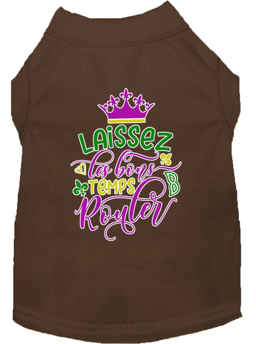 Mirage Pet Product Laissez Les Bons Temps Rouler Screen Print Mardi Gras Dog Shirt Red XXXL