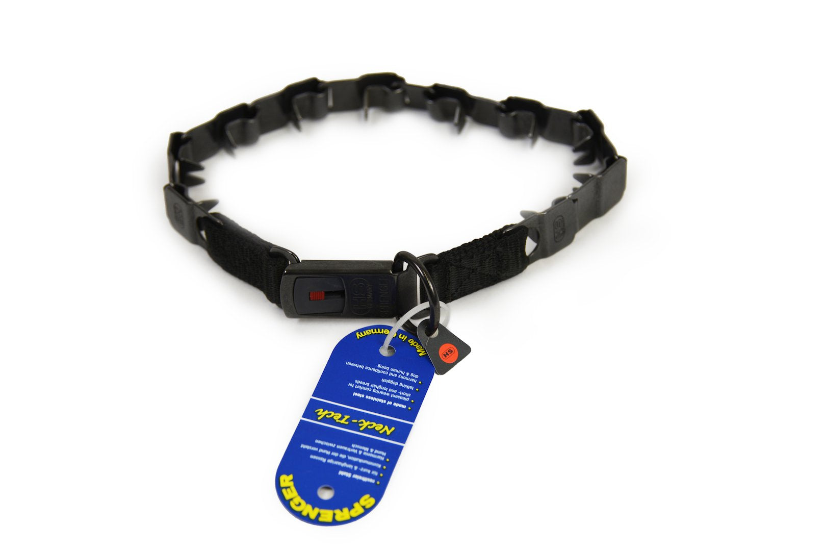 Dean & Tyler Herm Sprenger 24 Black Matt Steel Neck Tech Training Collar with ClicLock Buckle - One Size