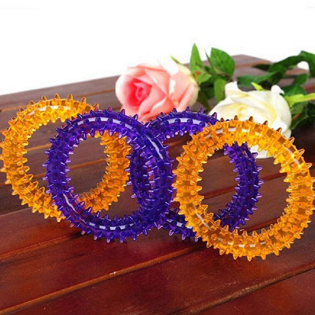Psk Pet Mart Rubber Dental Puppy Teething Spike Ring Chew Toy, 6 Inches, Colour May Vary
