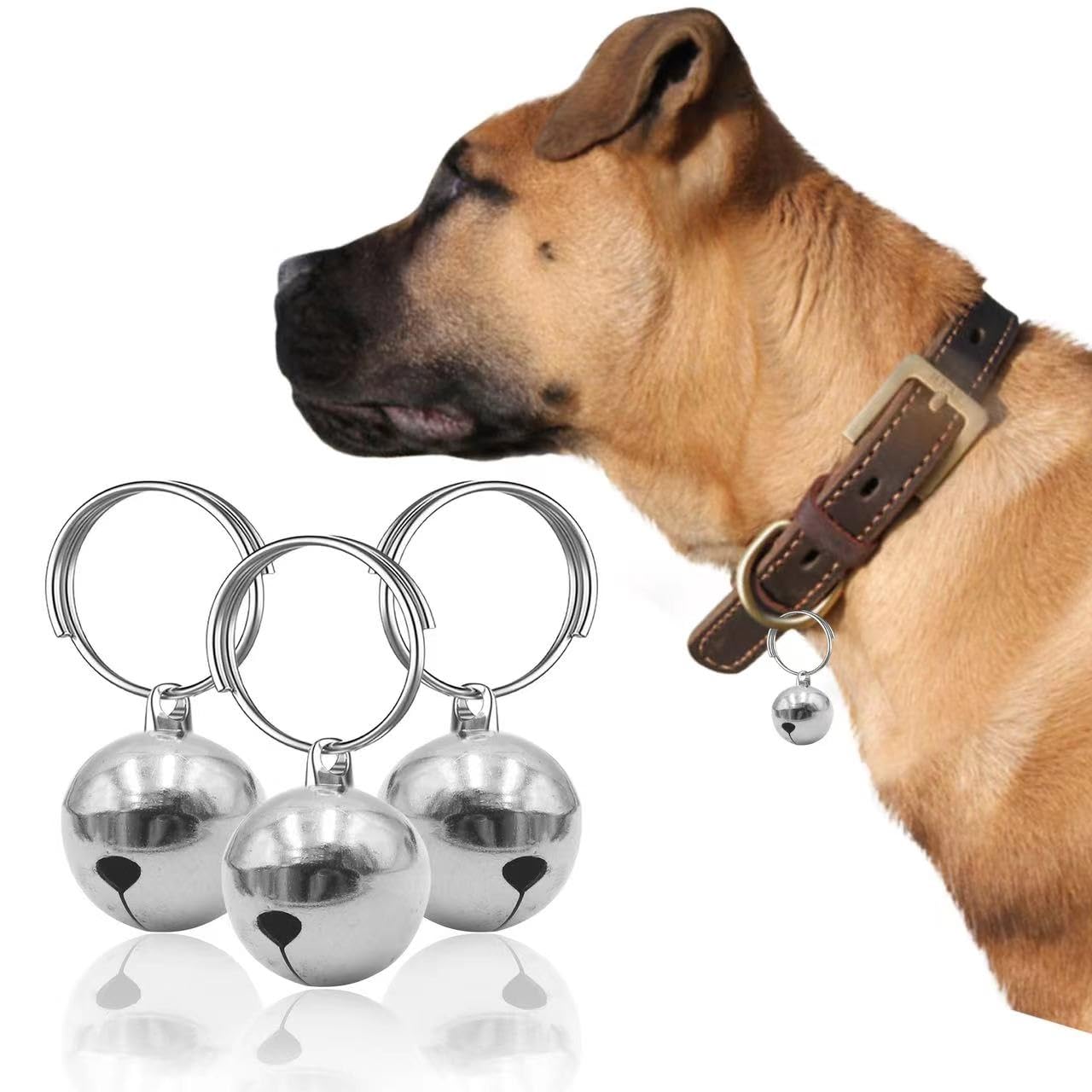 Skypia Round Dog Bells Dog Charm Bells Pet Pendant, 24 Pcs Anti-Lost Training Bells For Collars, Suitable For Pet Pendant Access